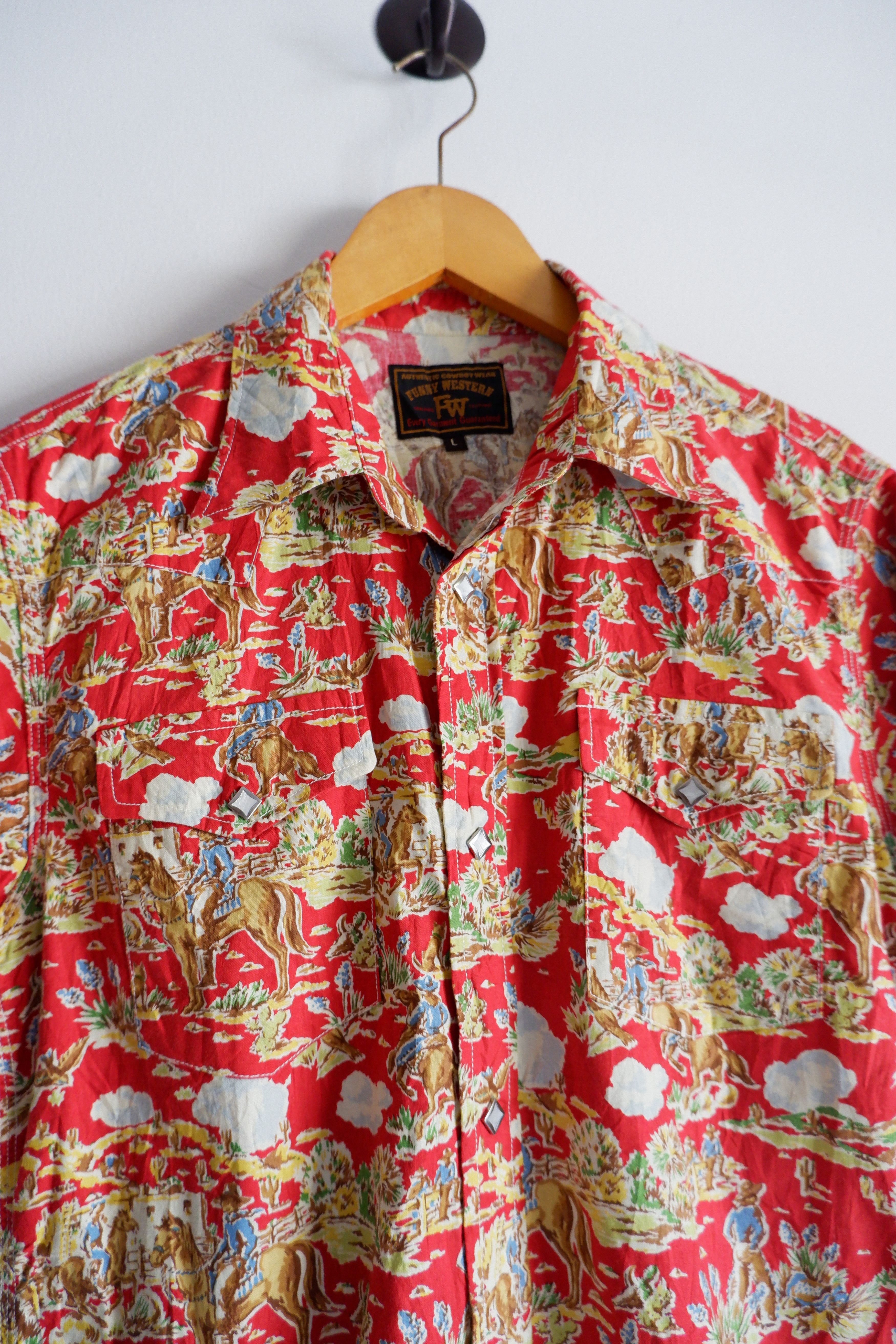 Japanese Brand Vintage Funny Western Printed Snap Button Shirt Size US L / EU 52-54 / 3 - 3 Thumbnail