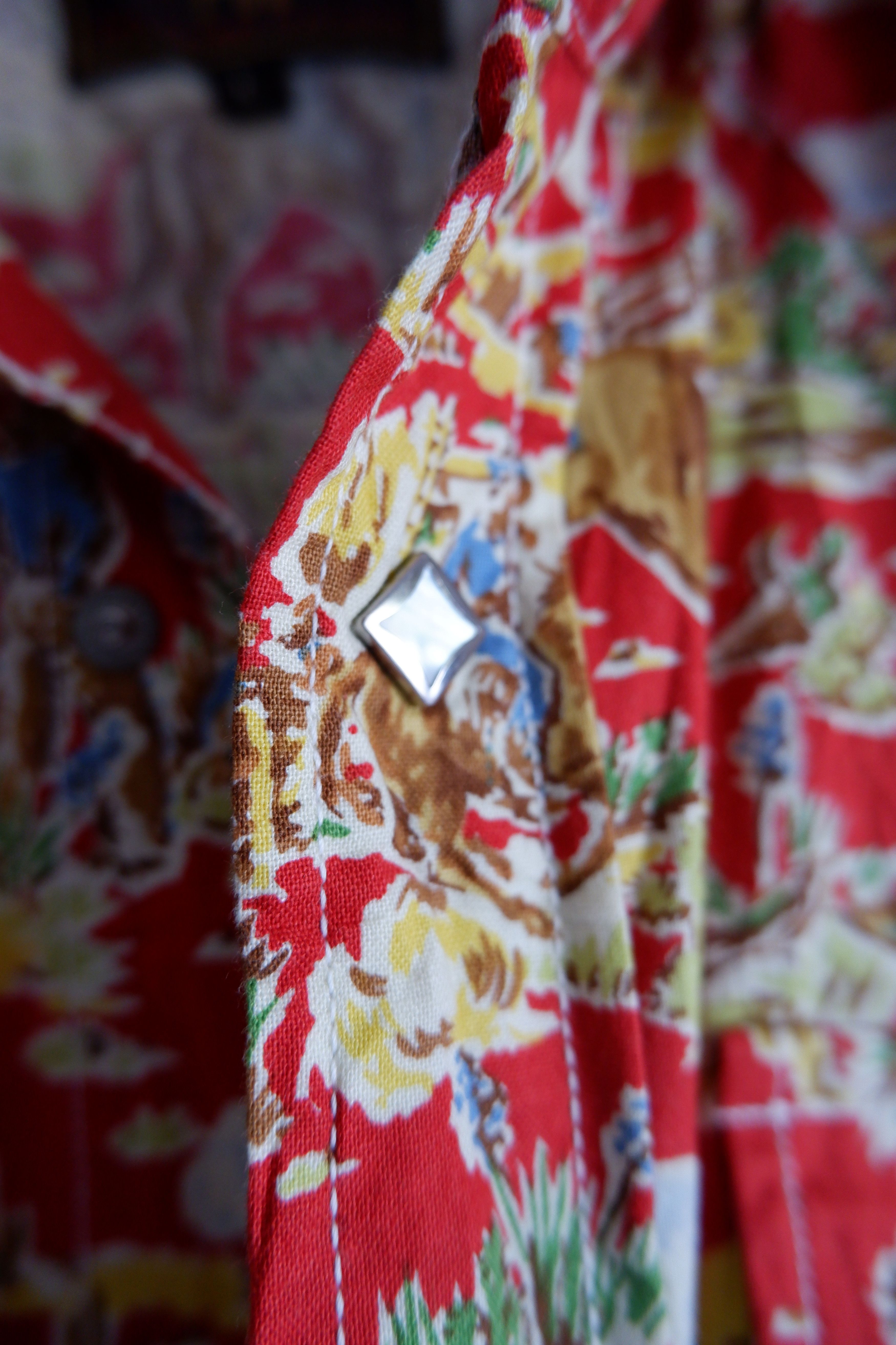 Japanese Brand Vintage Funny Western Printed Snap Button Shirt Size US L / EU 52-54 / 3 - 4 Thumbnail