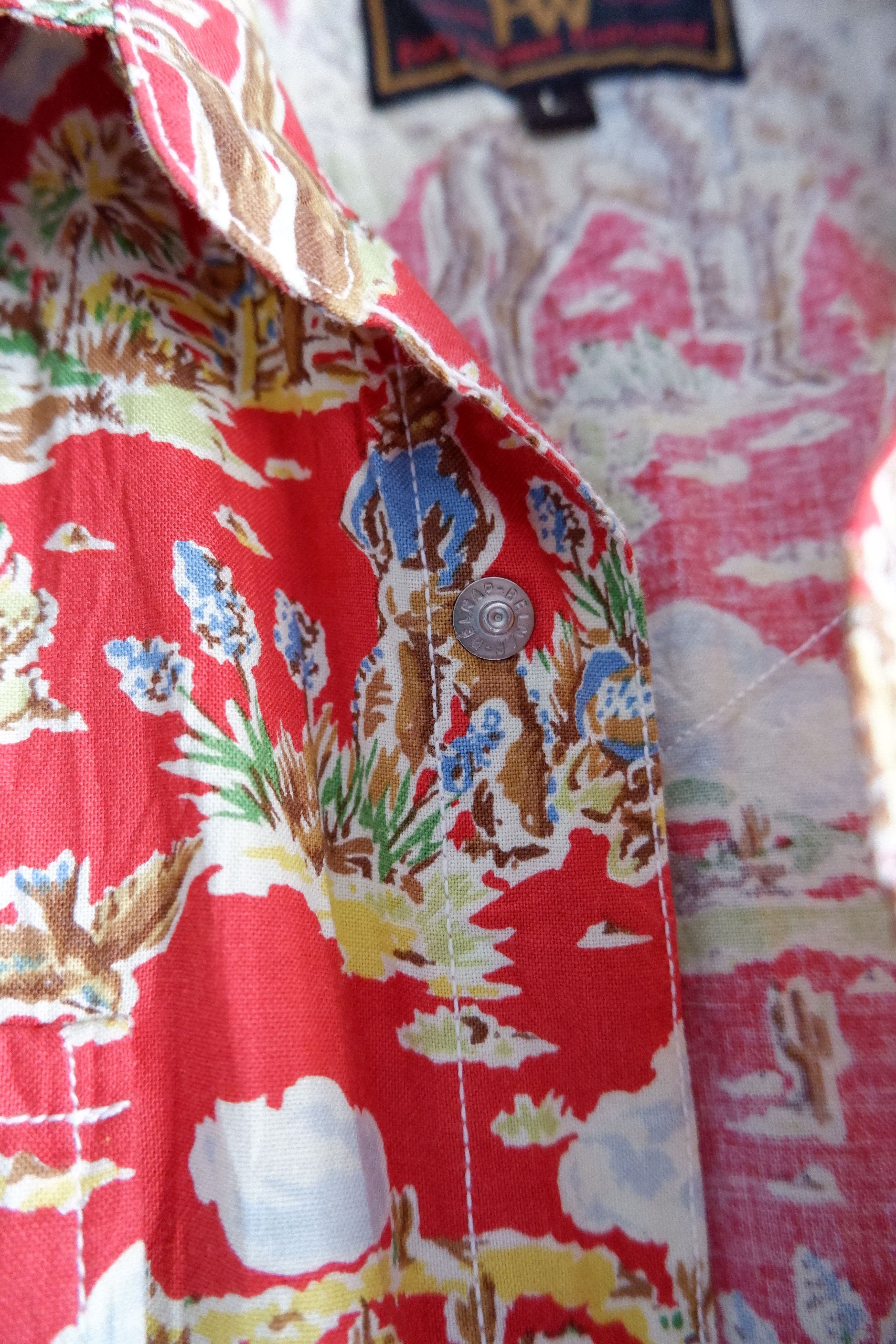 Japanese Brand Vintage Funny Western Printed Snap Button Shirt Size US L / EU 52-54 / 3 - 5 Thumbnail