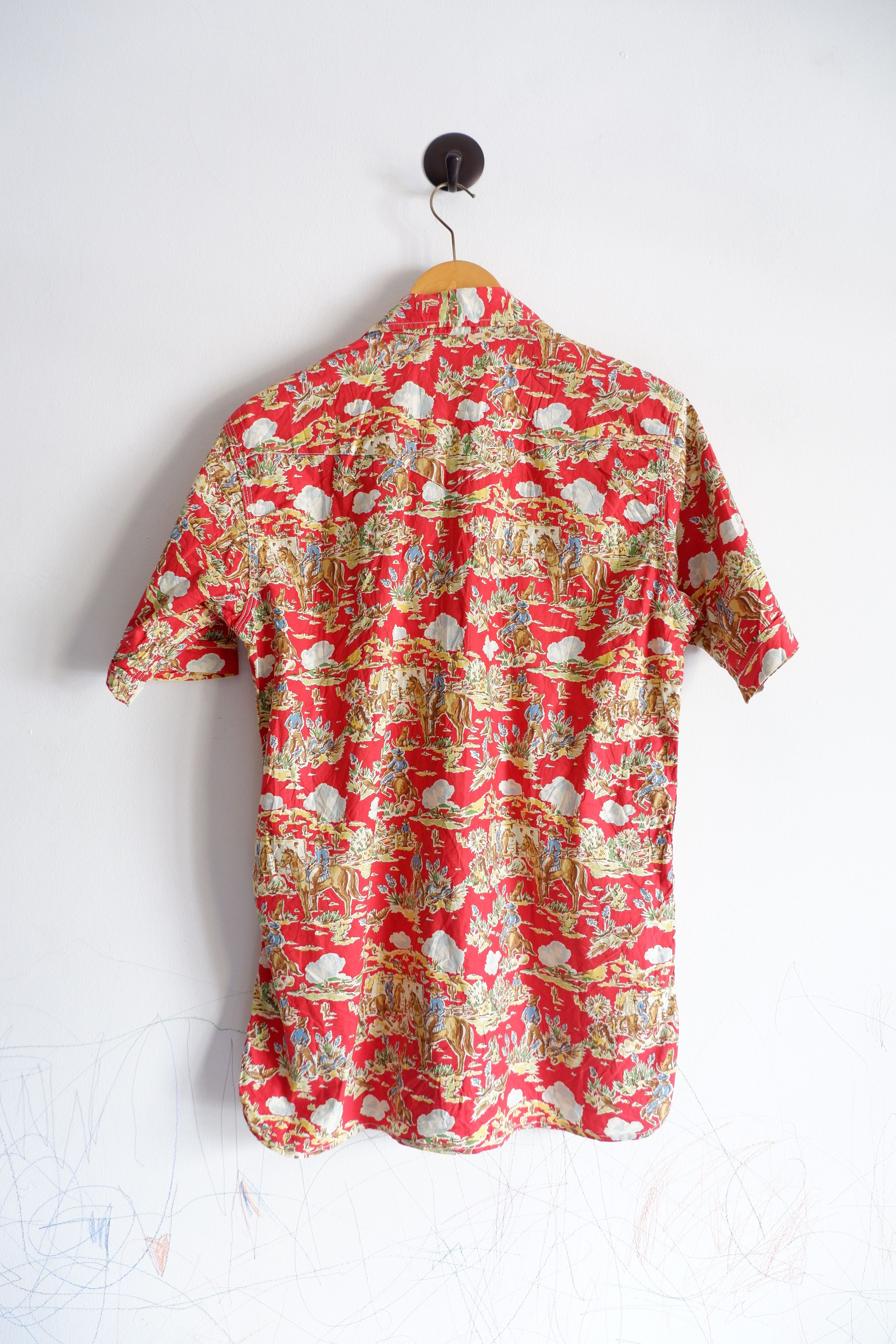 Japanese Brand Vintage Funny Western Printed Snap Button Shirt Size US L / EU 52-54 / 3 - 2 Thumbnail