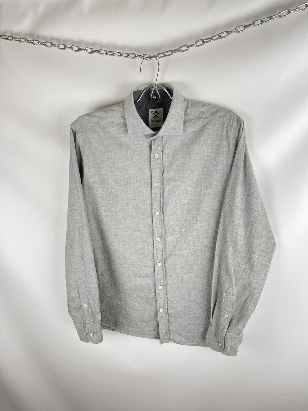 Hackett Hackett Mayfair London Plain Brushed twill grey ls shirt Size US L / EU 52-54 / 3 - 1 Thumbnail