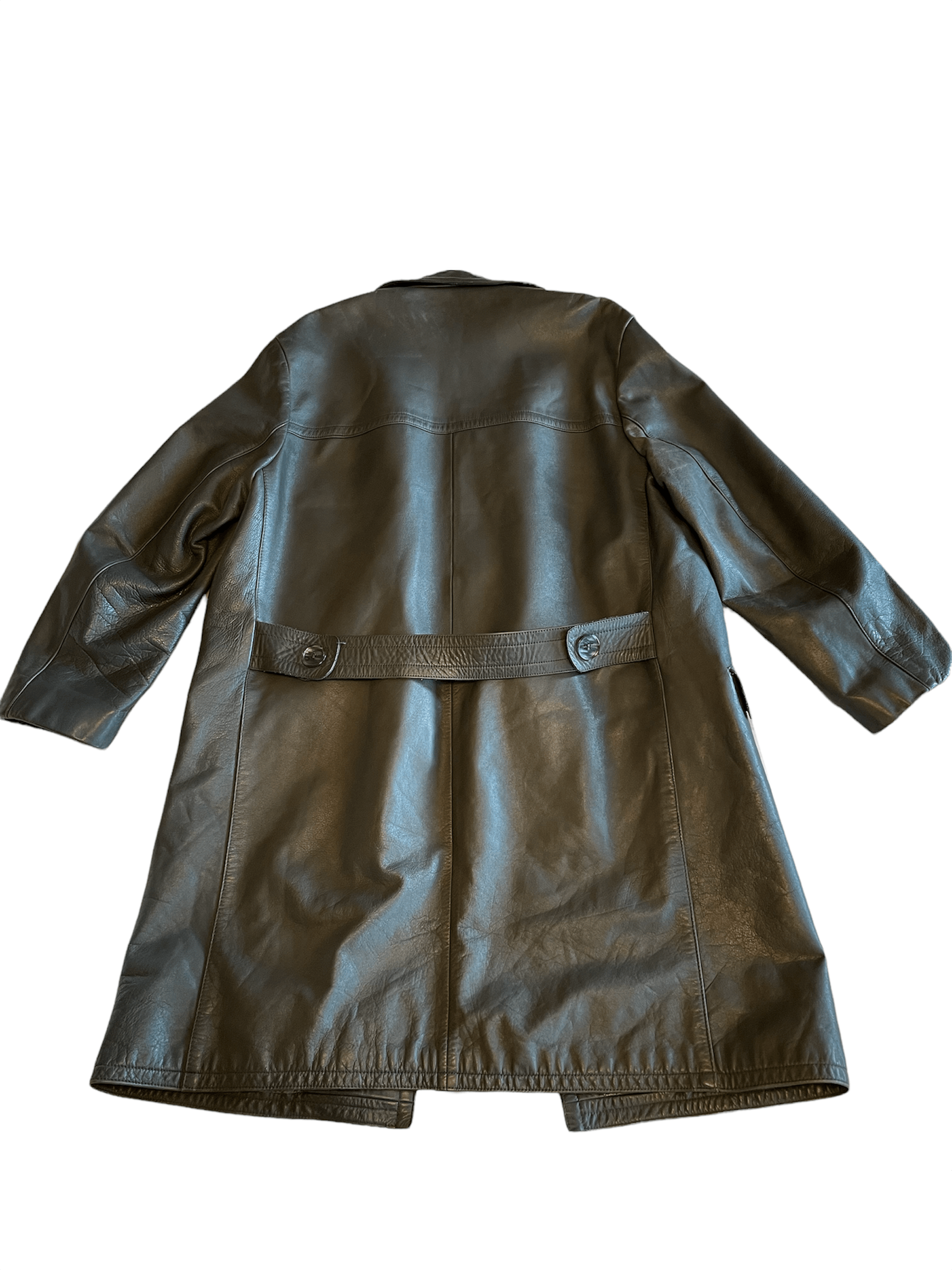 Vintage 60s Leather Coat Size US L / EU 52-54 / 3 - 2 Thumbnail