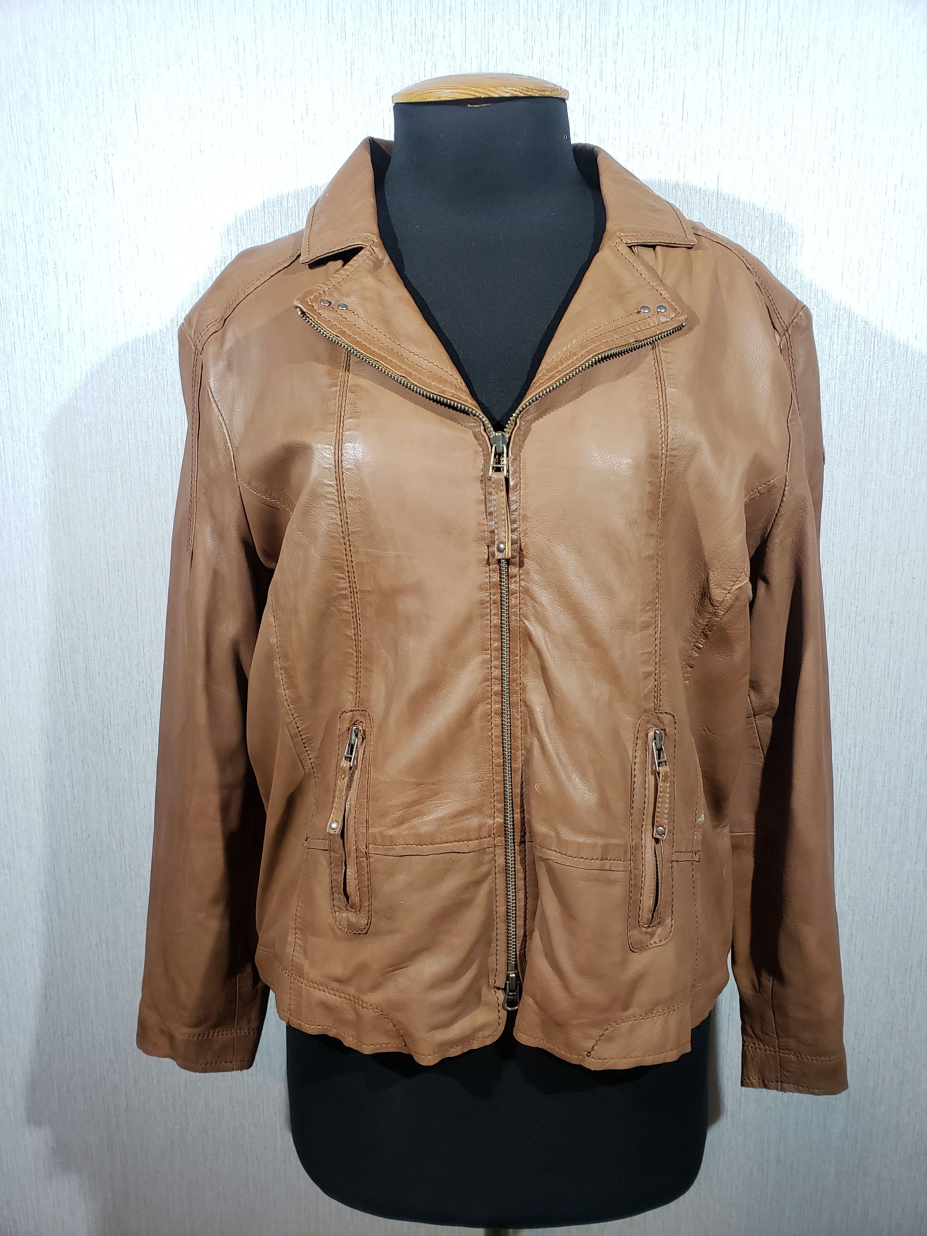 Great women's sports leather jacket.