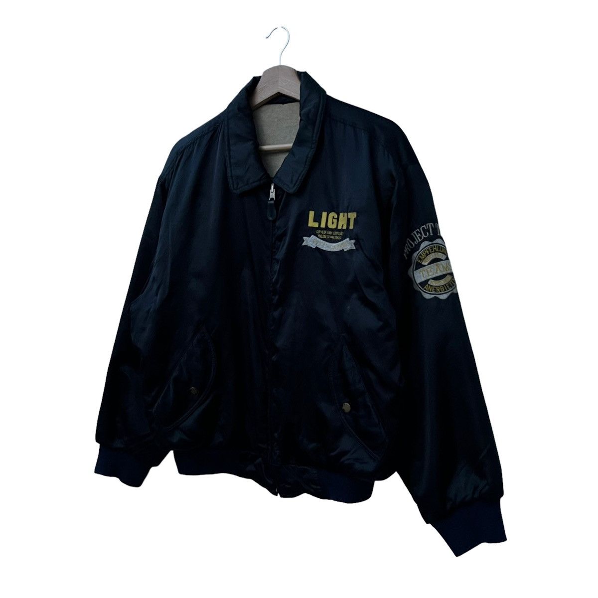 Japanese Brand VINTAGE REVERSIBLE BOMBER JACKET BIG LOGO TEAMS SPORTS Size US M / EU 48-50 / 2 - 7 Thumbnail