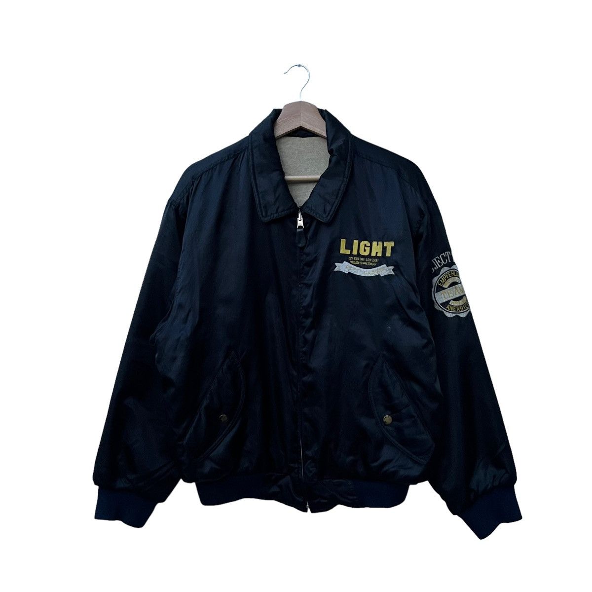 Japanese Brand VINTAGE REVERSIBLE BOMBER JACKET BIG LOGO TEAMS SPORTS Size US M / EU 48-50 / 2 - 1 Thumbnail