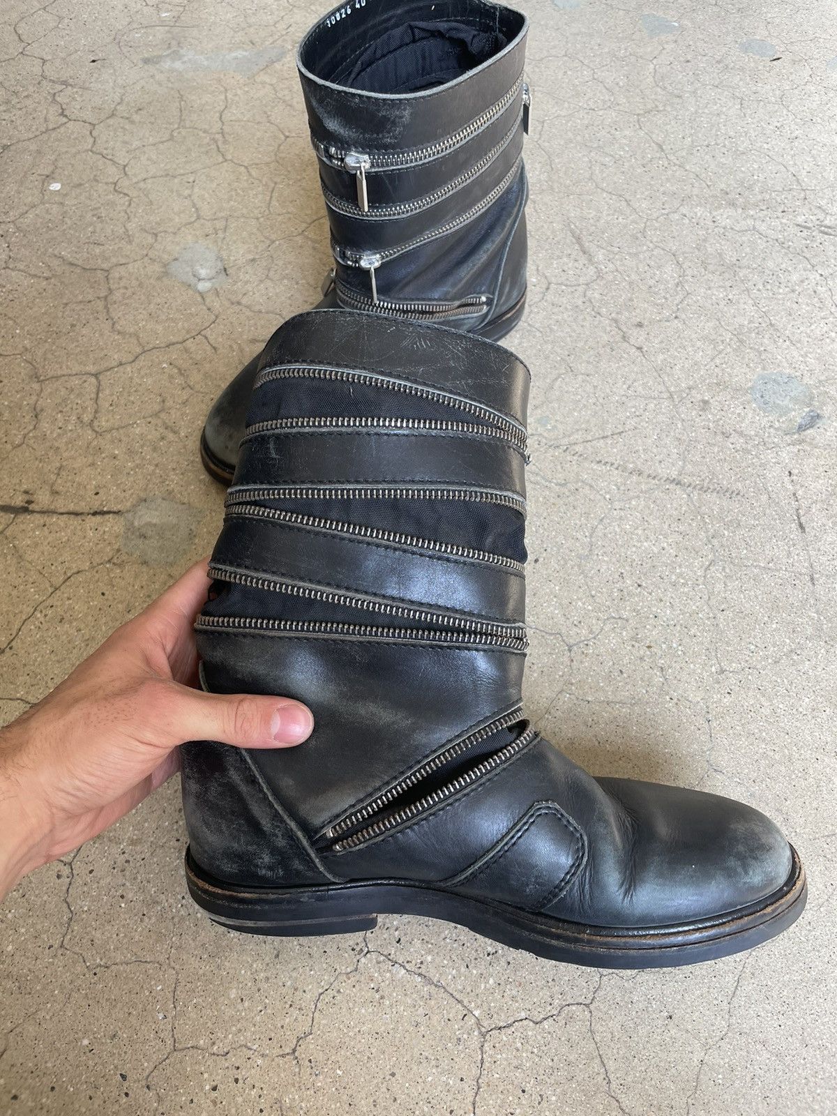 Raf Simons Raf Simons Accordion Zipper Boots Size US 8 / EU 41 - 10 Thumbnail