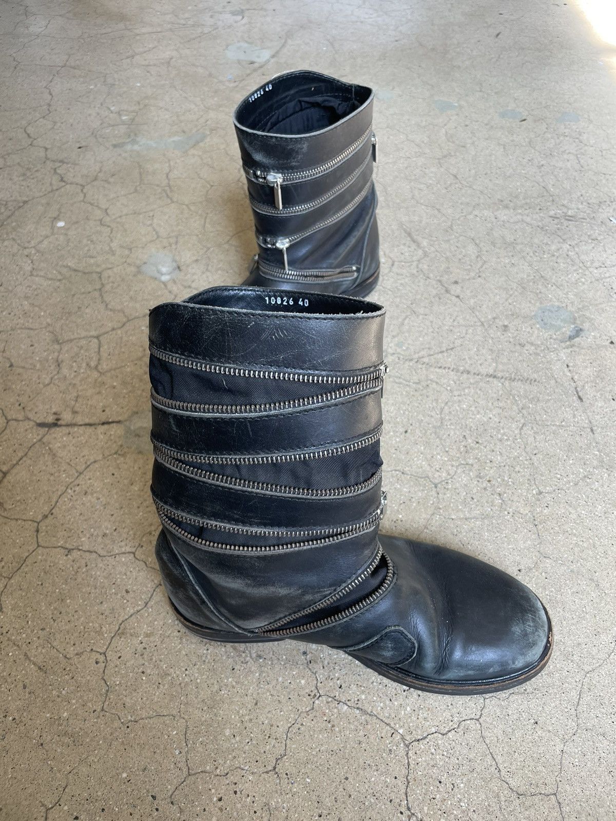 Raf Simons Raf Simons Accordion Zipper Boots Size US 8 / EU 41 - 9 Thumbnail