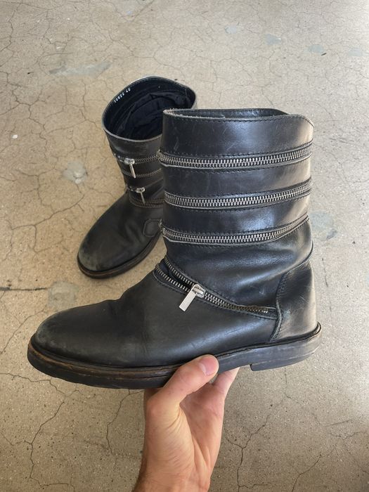 Raf simons hot sale accordion boots