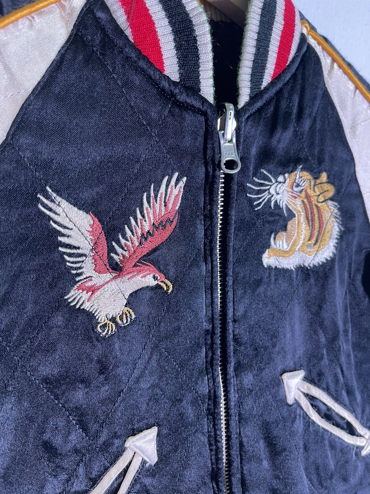 Japanese Brand Vintage Sukajan Kids embroidery bomber jacket Size US XXS / EU 40 - 8 Thumbnail