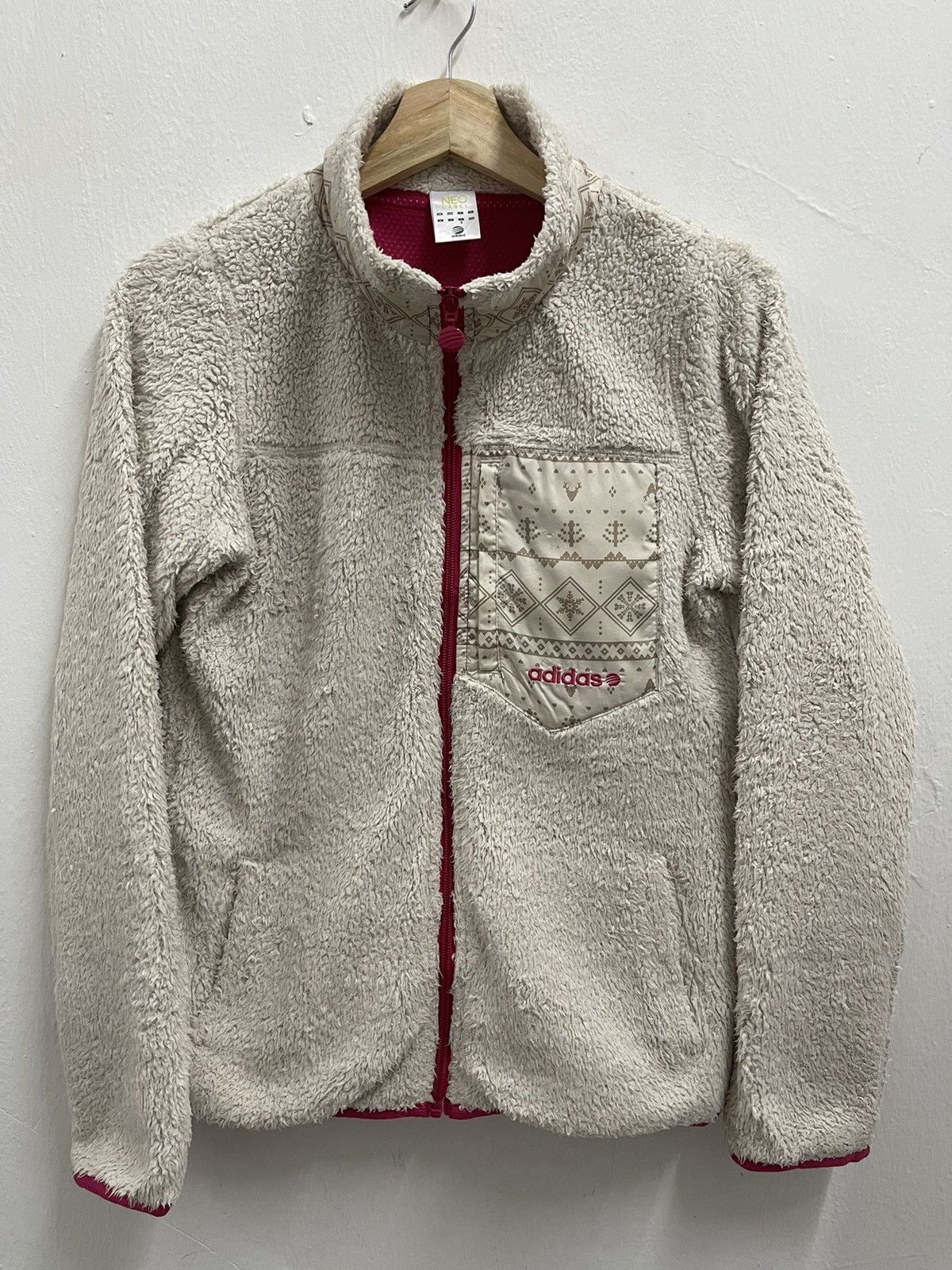 Adidas × Vintage vintage adidas Neo Fleece Fullzip Size US M / EU 48-50 / 2 - 1 Thumbnail