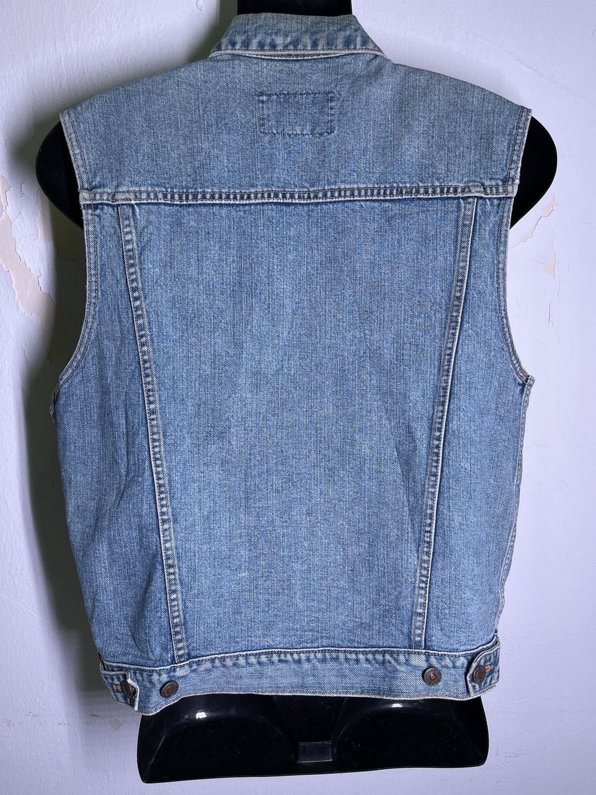 RIFLE × Vintage Rifle 80s Bike Denim Vest Size US M / EU 48-50 / 2 - 5 Thumbnail