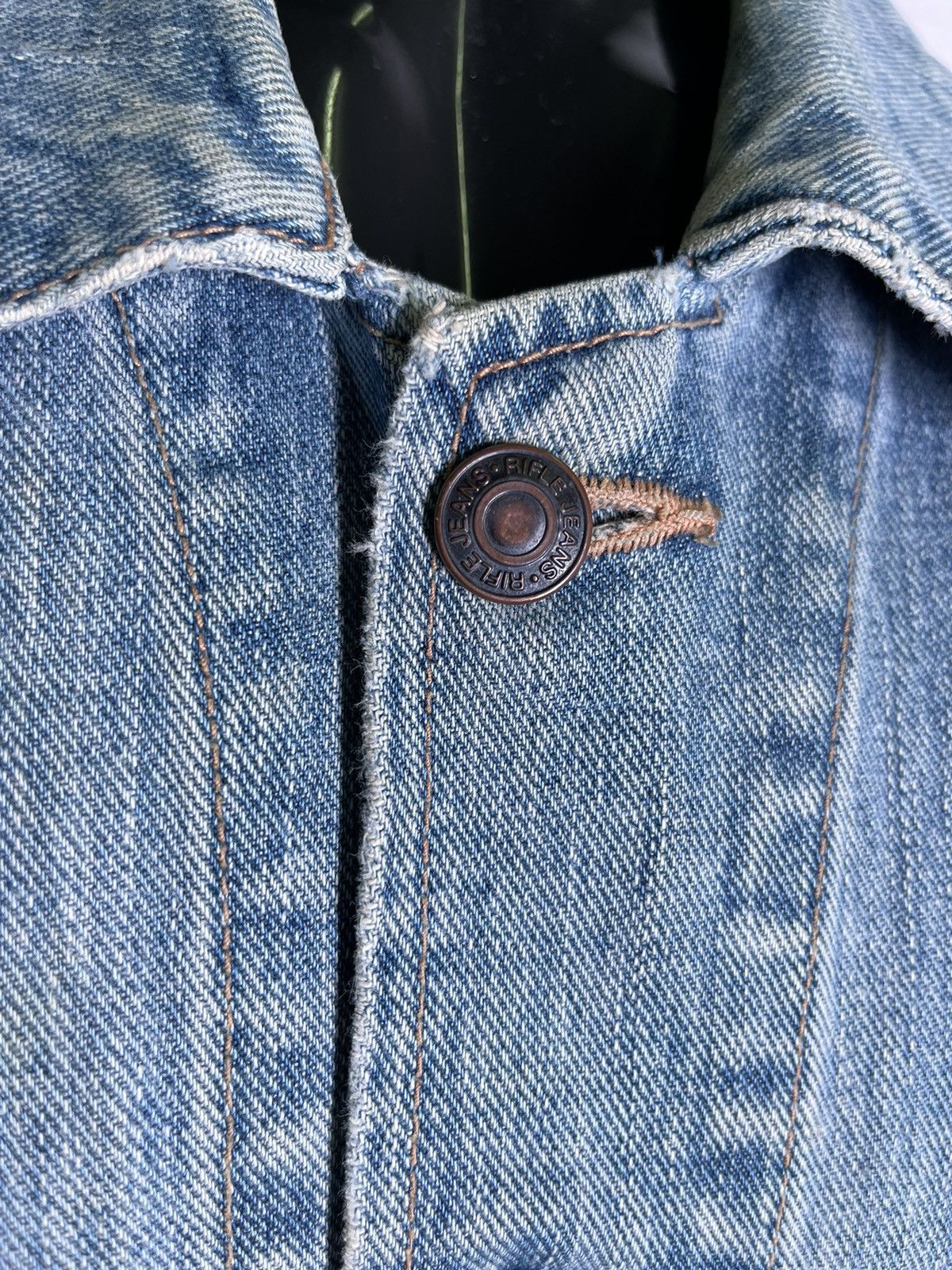 RIFLE × Vintage Rifle 80s Bike Denim Vest Size US M / EU 48-50 / 2 - 3 Thumbnail