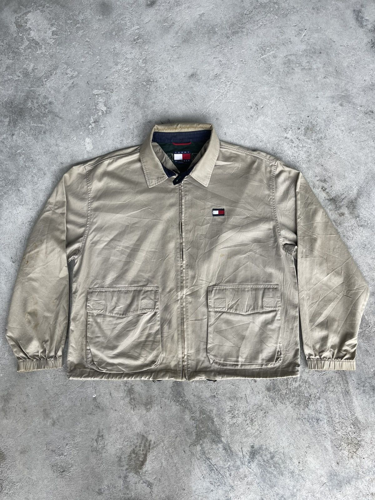 Tommy Hilfiger × Vintage Vintage tommy hillfiger Collared Zip Up Jacket Size US XL / EU 56 / 4 - 1 Thumbnail