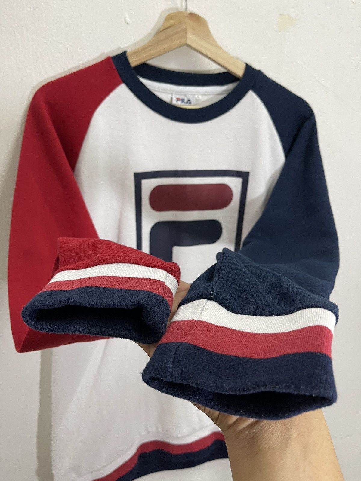 Fila Fila big logo sweatshirt vintage Size US L / EU 52-54 / 3 - 2 Thumbnail