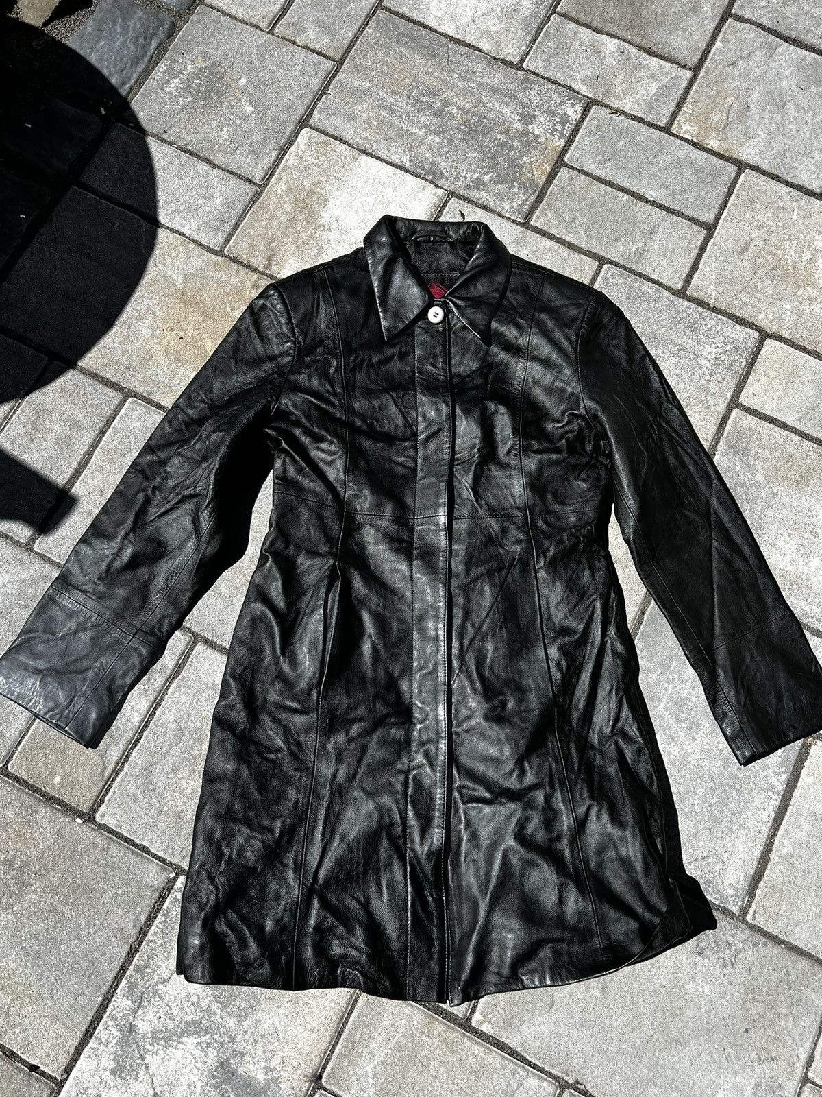 ジャケット・アウター 2000s ARMANI leather trench coat 2000s Armani Old Wine Leather Trench Coat – Dolce Vita Hub