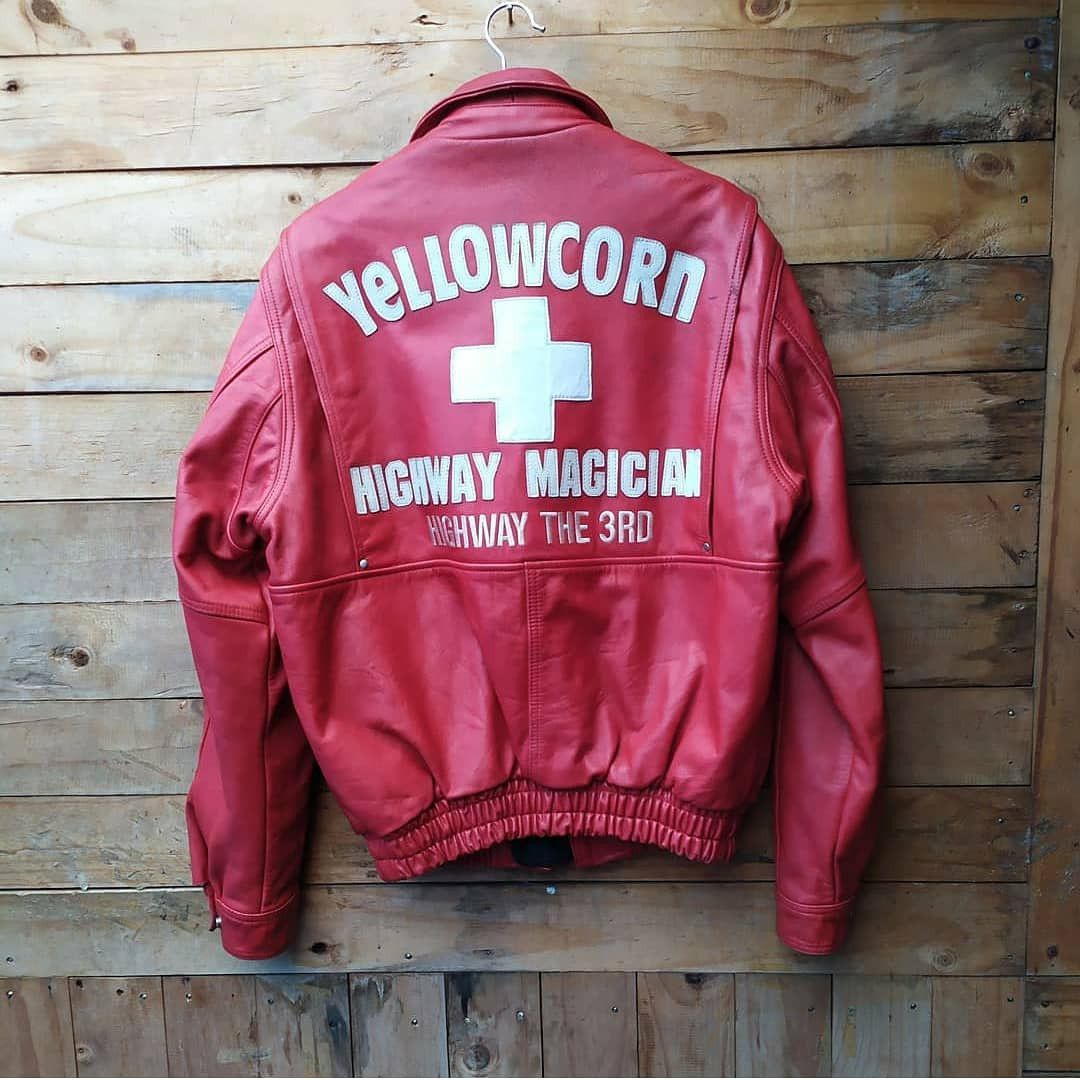Genuine Leather × YELLOW CORN YELLOW CORN YOKOHAMA HIGWAY MAGICIAN 3RD LEATHER JACKET Size US L / EU 52-54 / 3 - 9 Thumbnail