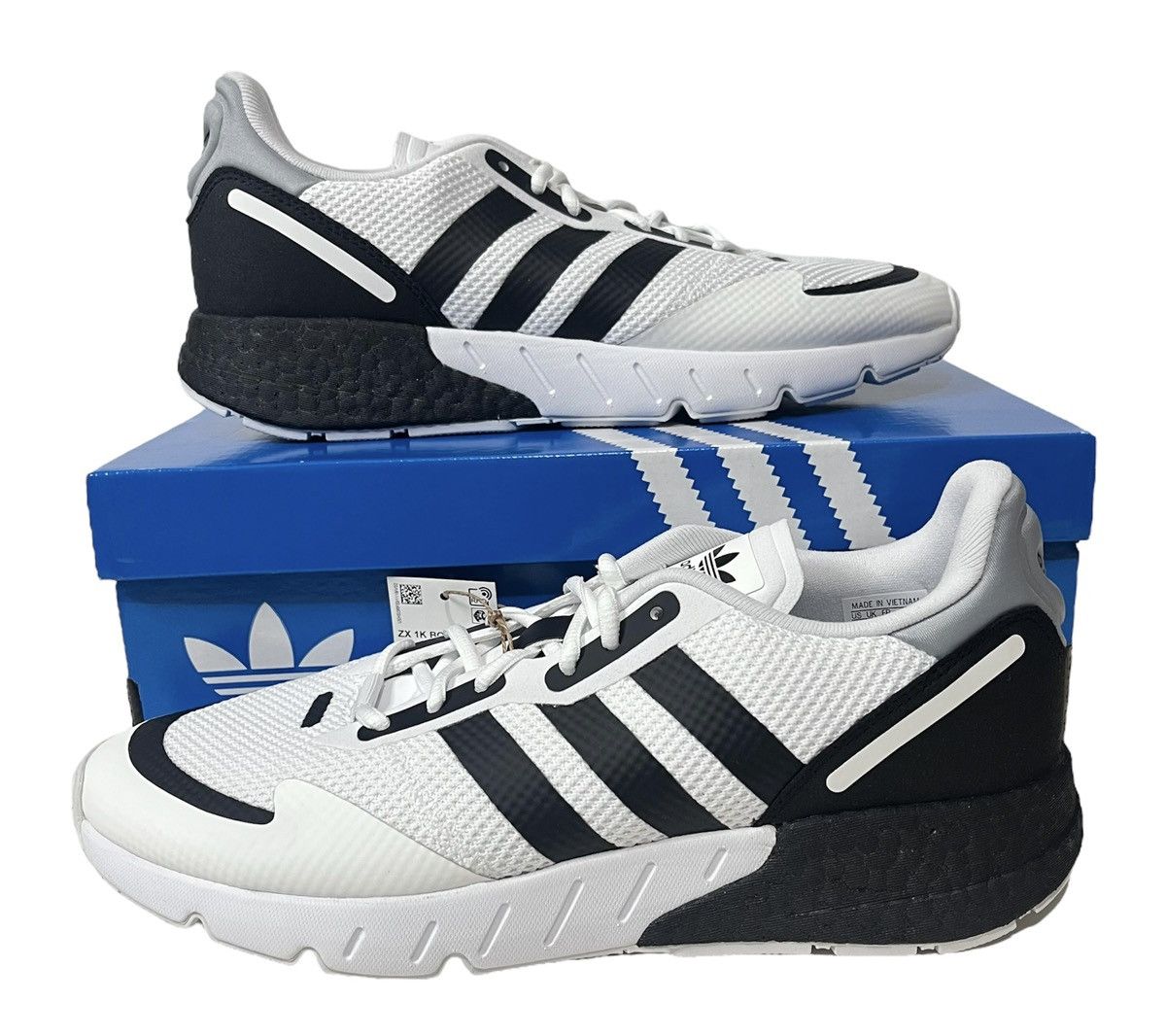 Adidas Men Ultra Originals ZX 1K Boost Blk/Wht Running Shoes
