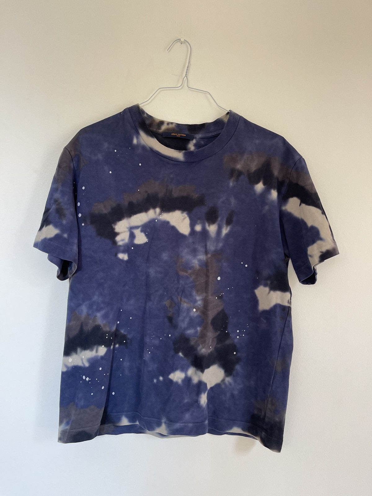 louis vuitton blue tie dye shirt