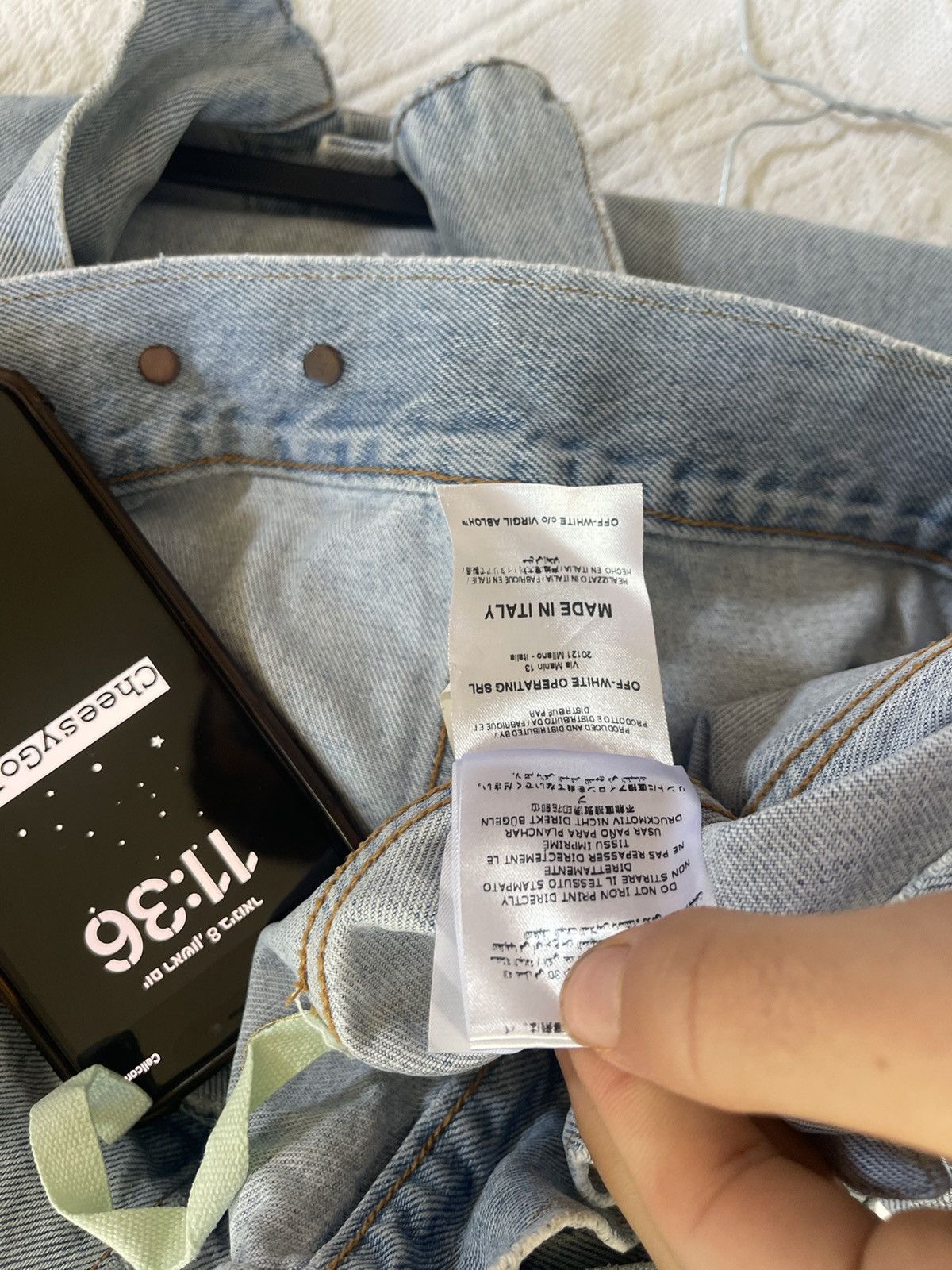 Off-White Off white temperature denim jacket Size US M / EU 48-50 / 2 - 16 Thumbnail
