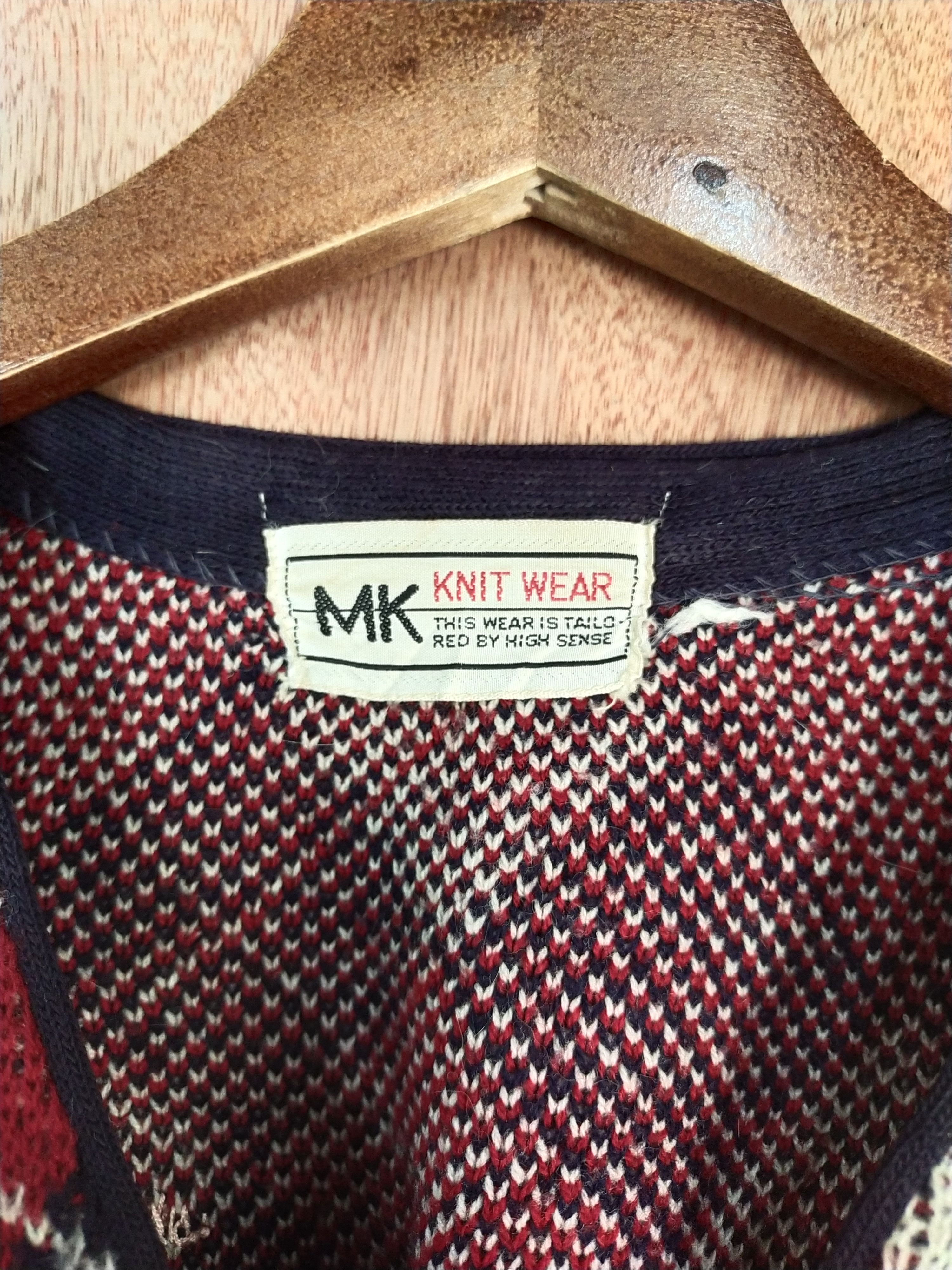 Vintage MK Knitwear checkered sleeveless vest knitwear #S089 Size US M / EU 48-50 / 2 - 6 Thumbnail