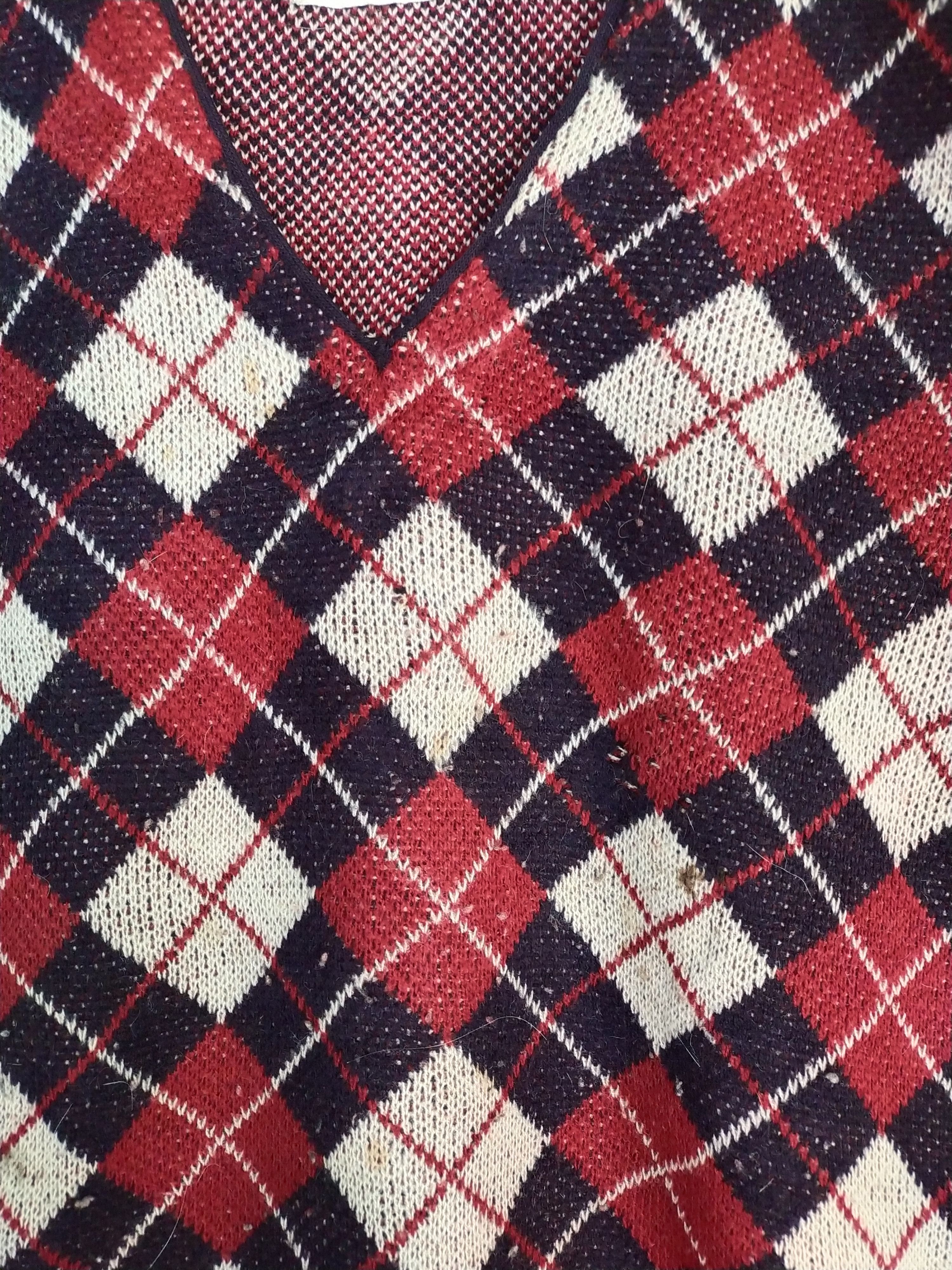 Vintage MK Knitwear checkered sleeveless vest knitwear #S089 Size US M / EU 48-50 / 2 - 5 Thumbnail