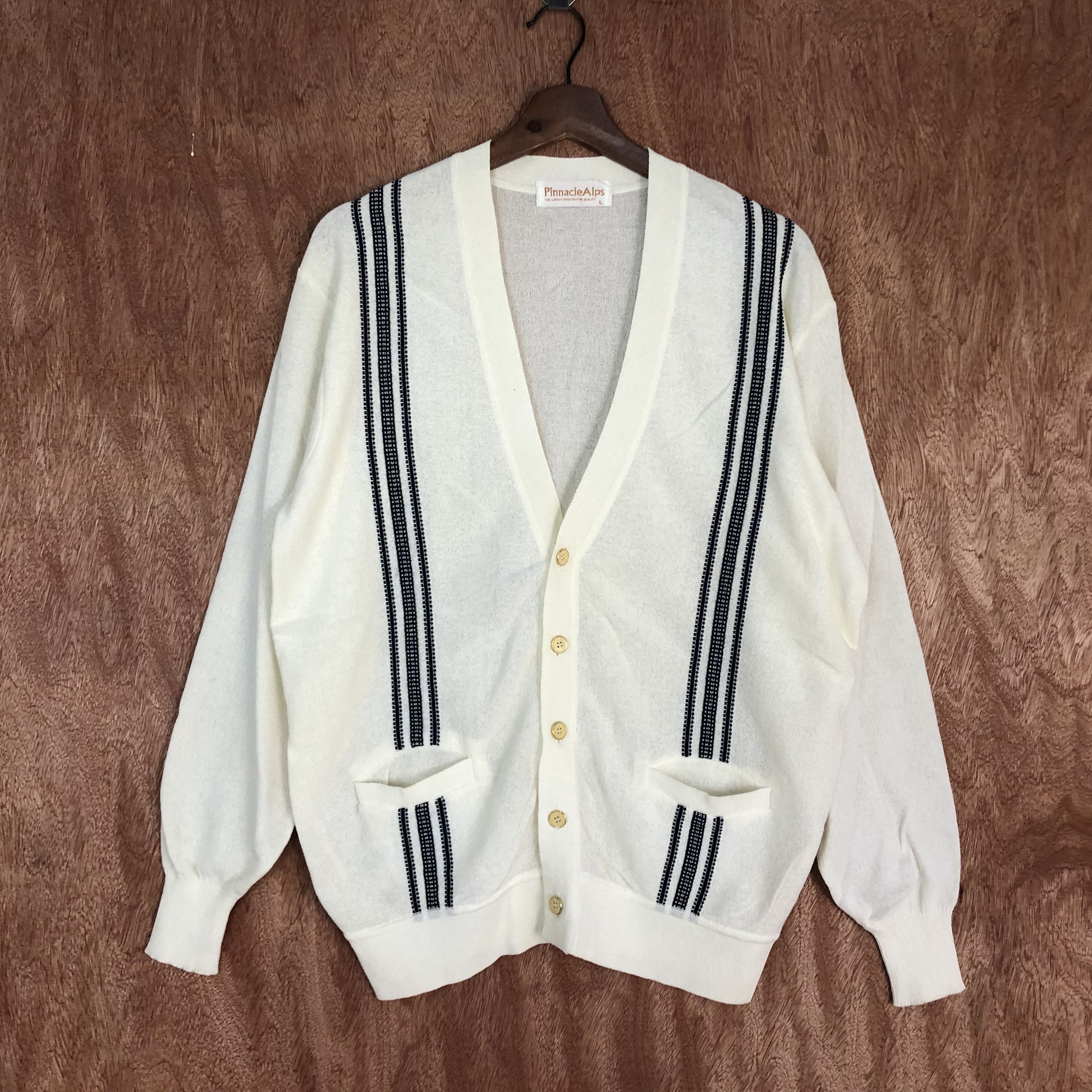 Japanese Brand DLL Pinnacle Alps japan Knitwear cardigan vintage #c455 Size US L / EU 52-54 / 3 - 3 Thumbnail