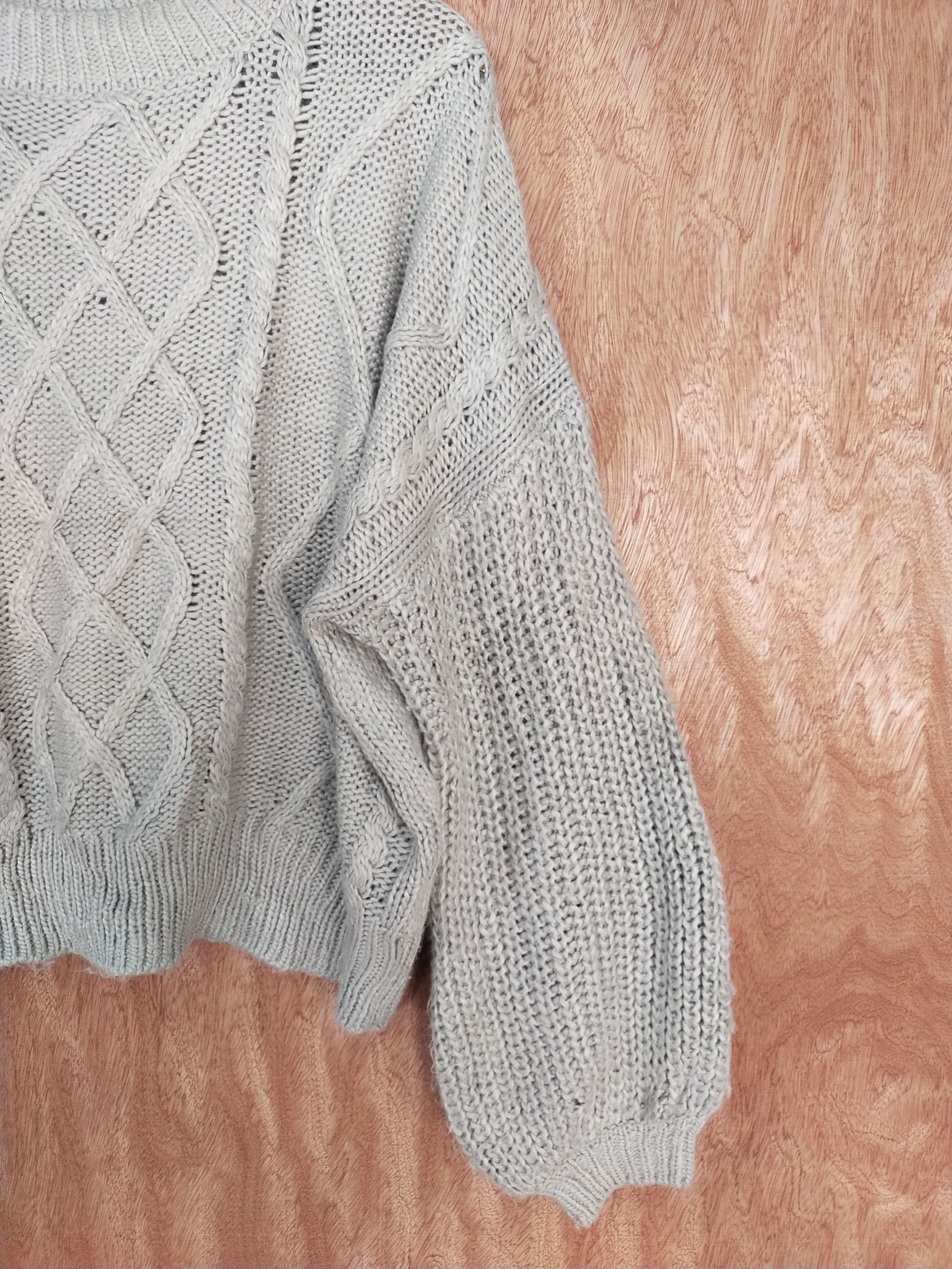 Aran Isles Knitwear × Japanese Brand Earth Music & Ecology gray knitwear japan #S066 Size US M / EU 48-50 / 2 - 4 Thumbnail