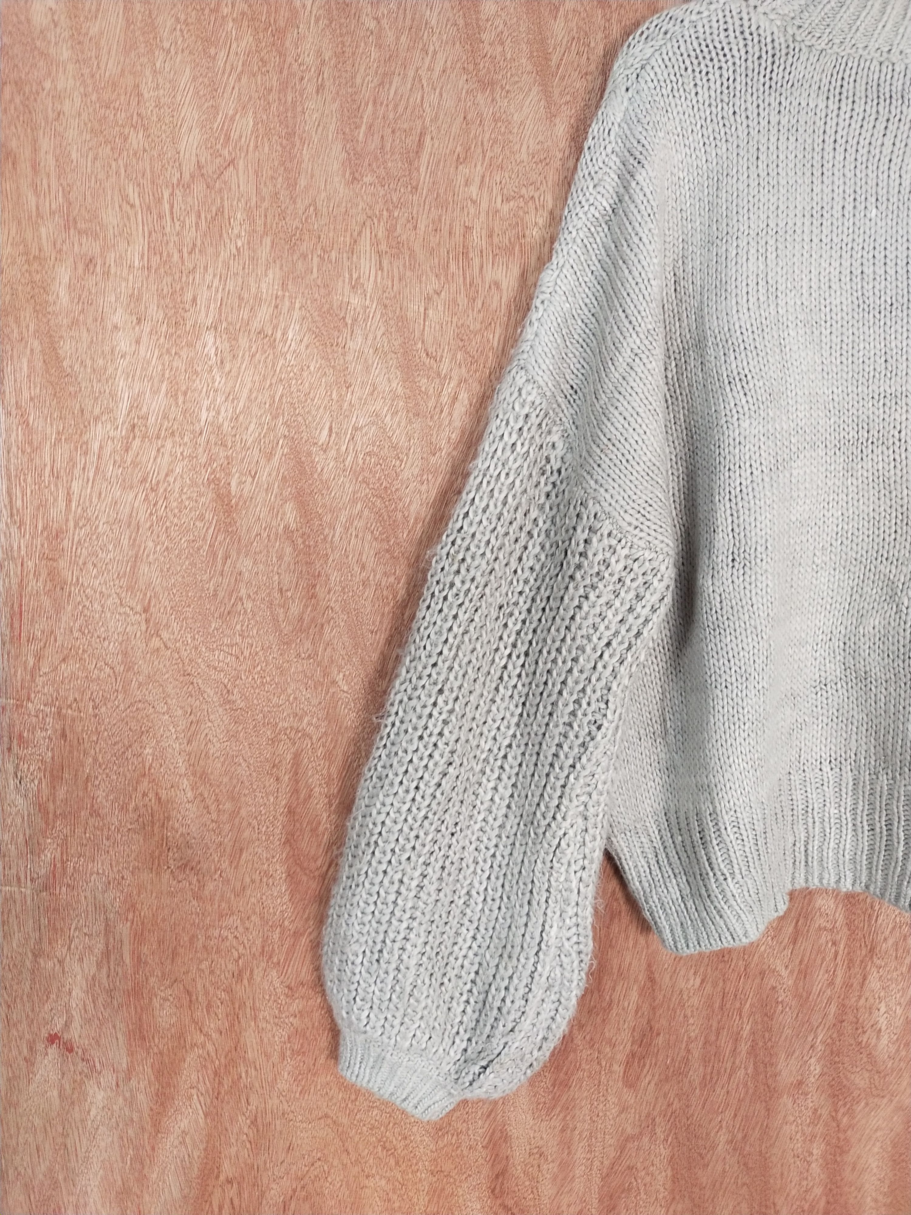 Aran Isles Knitwear × Japanese Brand Earth Music & Ecology gray knitwear japan #S066 Size US M / EU 48-50 / 2 - 9 Thumbnail