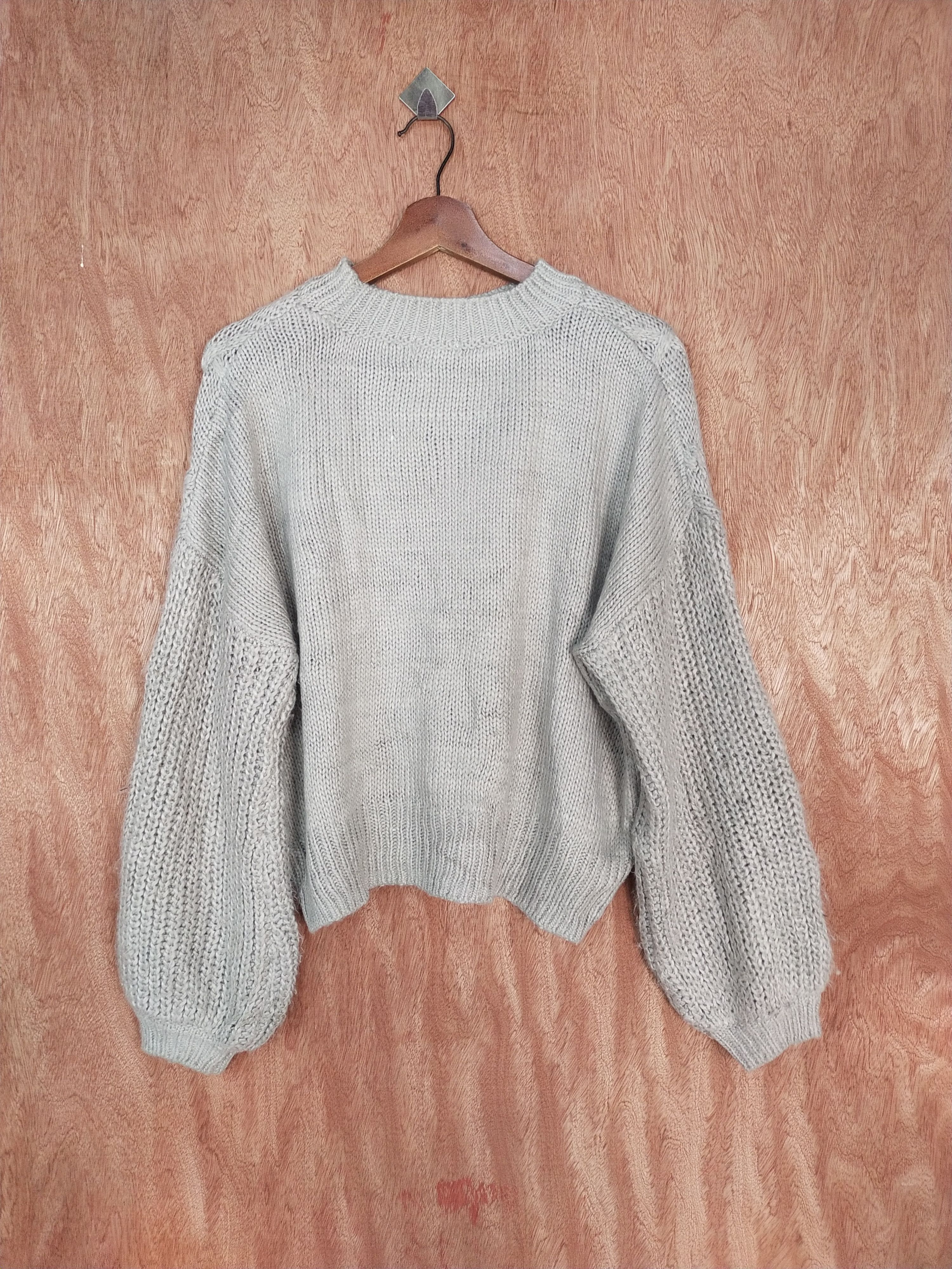 Aran Isles Knitwear × Japanese Brand Earth Music & Ecology gray knitwear japan #S066 Size US M / EU 48-50 / 2 - 8 Thumbnail