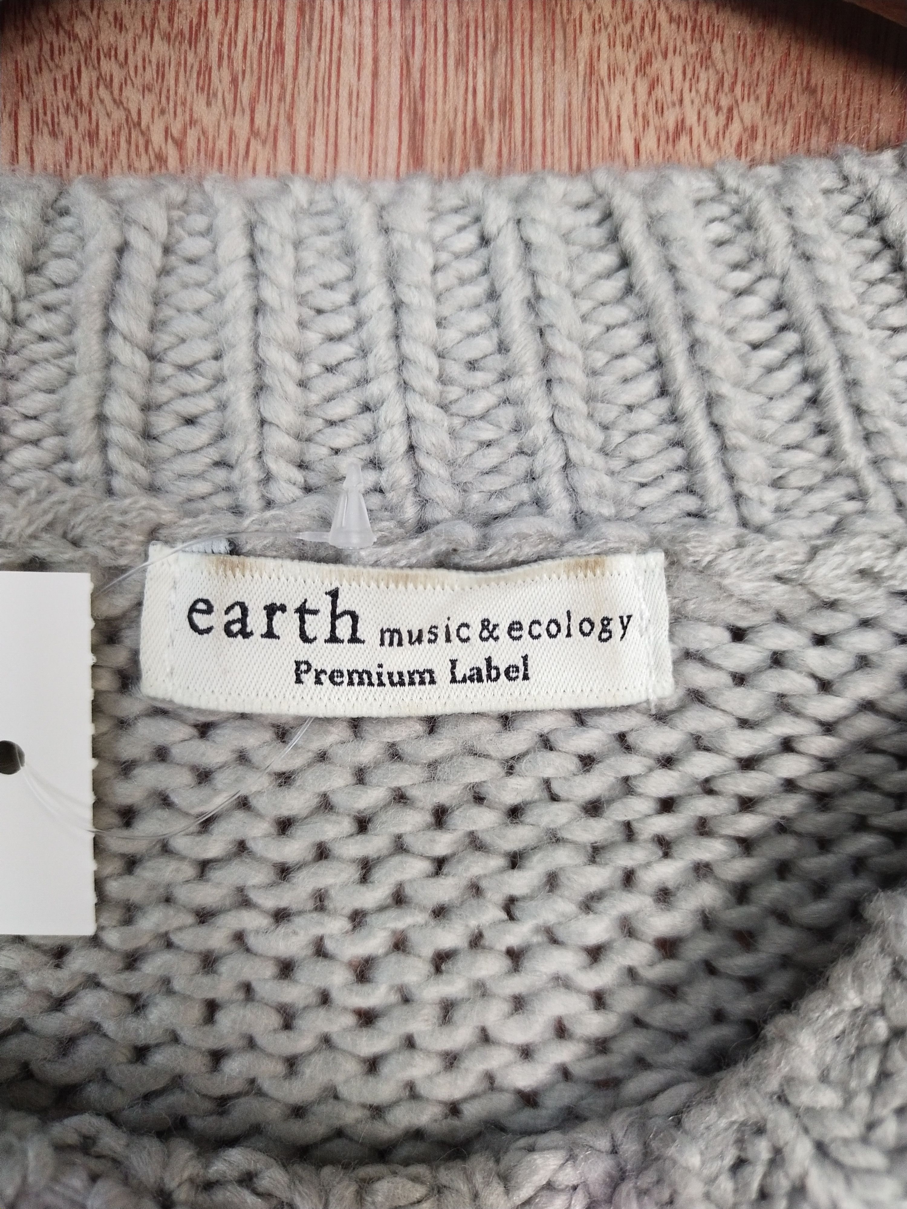 Aran Isles Knitwear × Japanese Brand Earth Music & Ecology gray knitwear japan #S066 Size US M / EU 48-50 / 2 - 5 Thumbnail