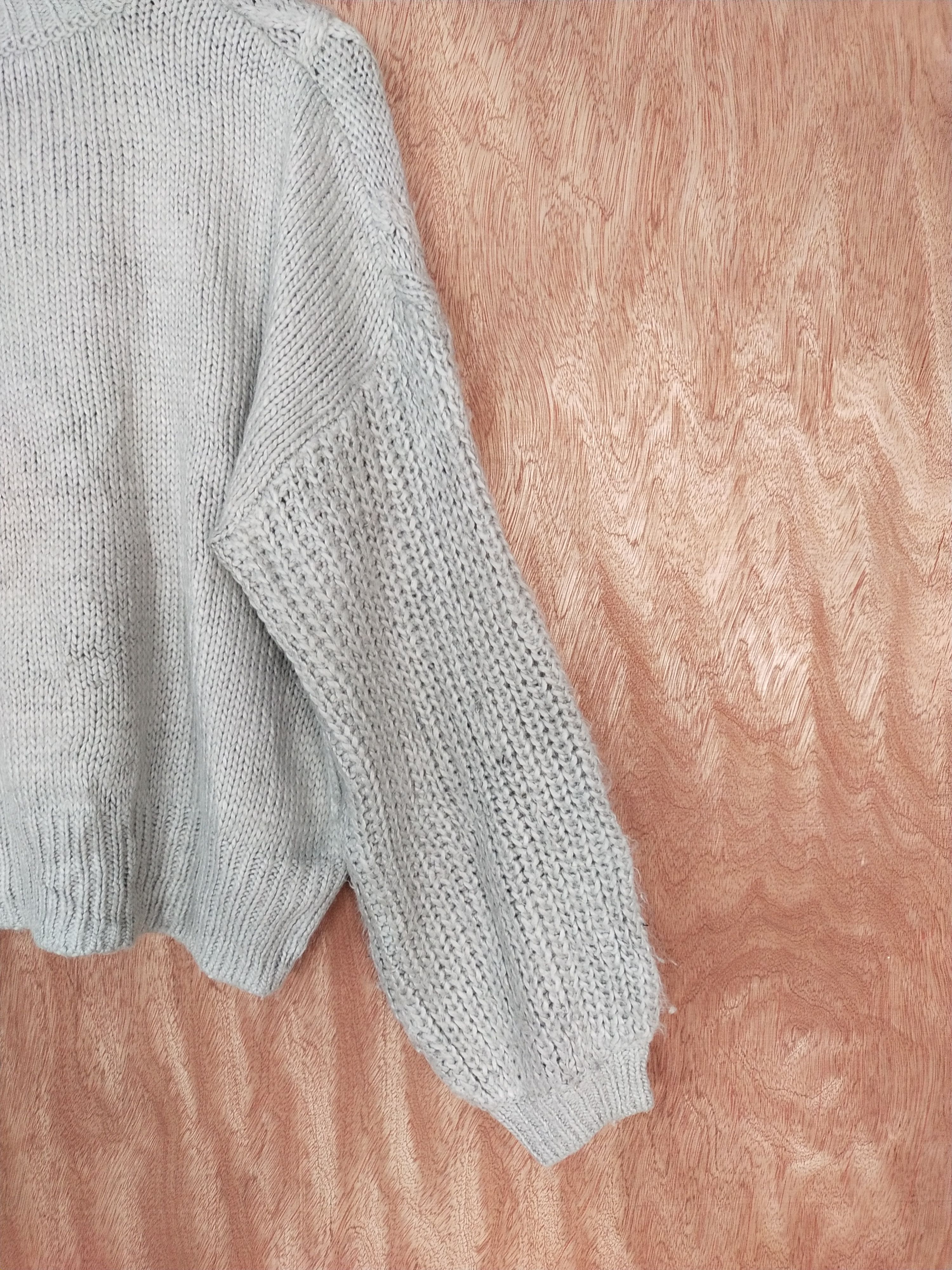 Aran Isles Knitwear × Japanese Brand Earth Music & Ecology gray knitwear japan #S066 Size US M / EU 48-50 / 2 - 10 Thumbnail
