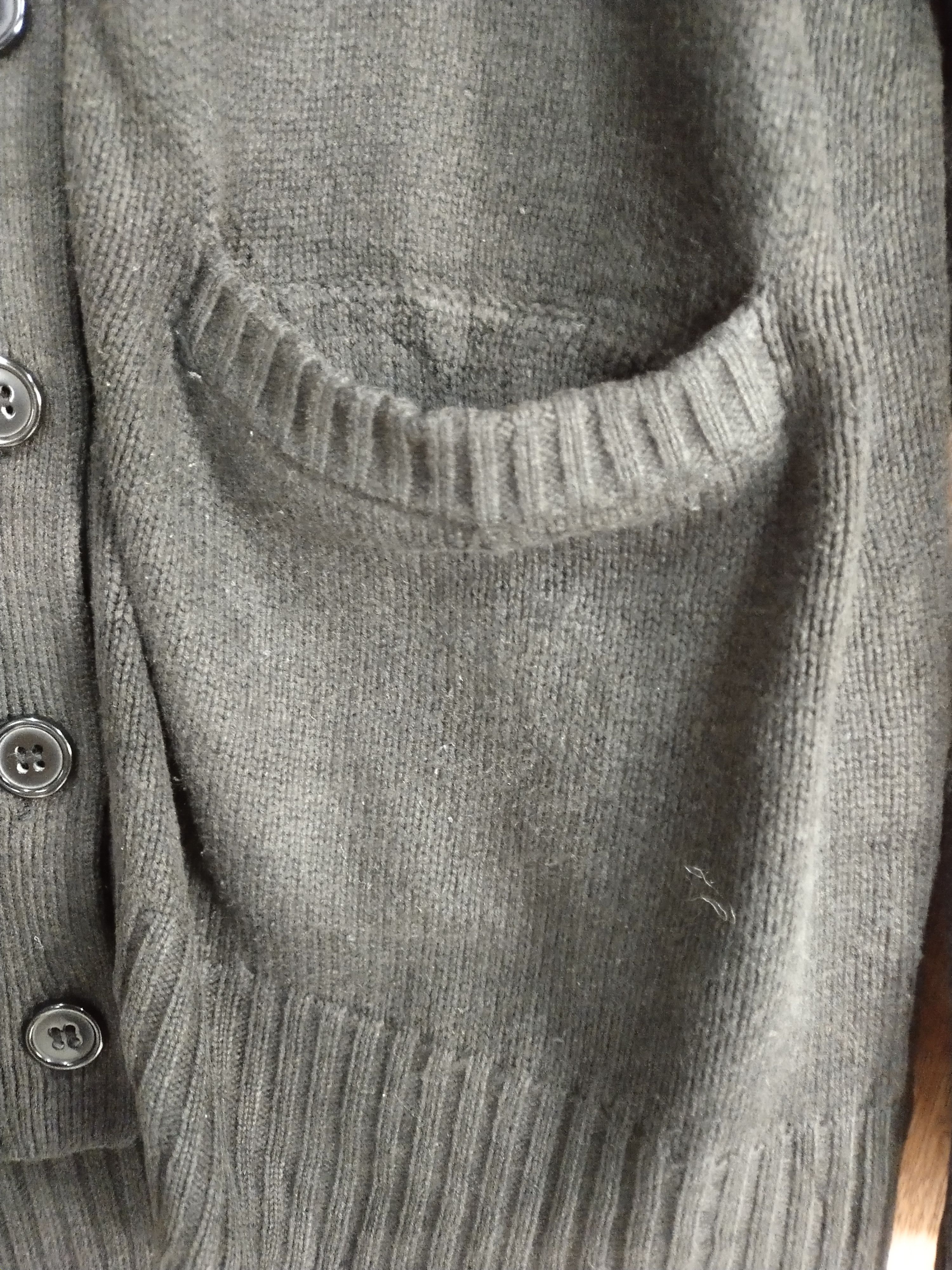 Vintage Elf Mode black faded cardigan knitwear japan #S044 Size US L / EU 52-54 / 3 - 7 Thumbnail