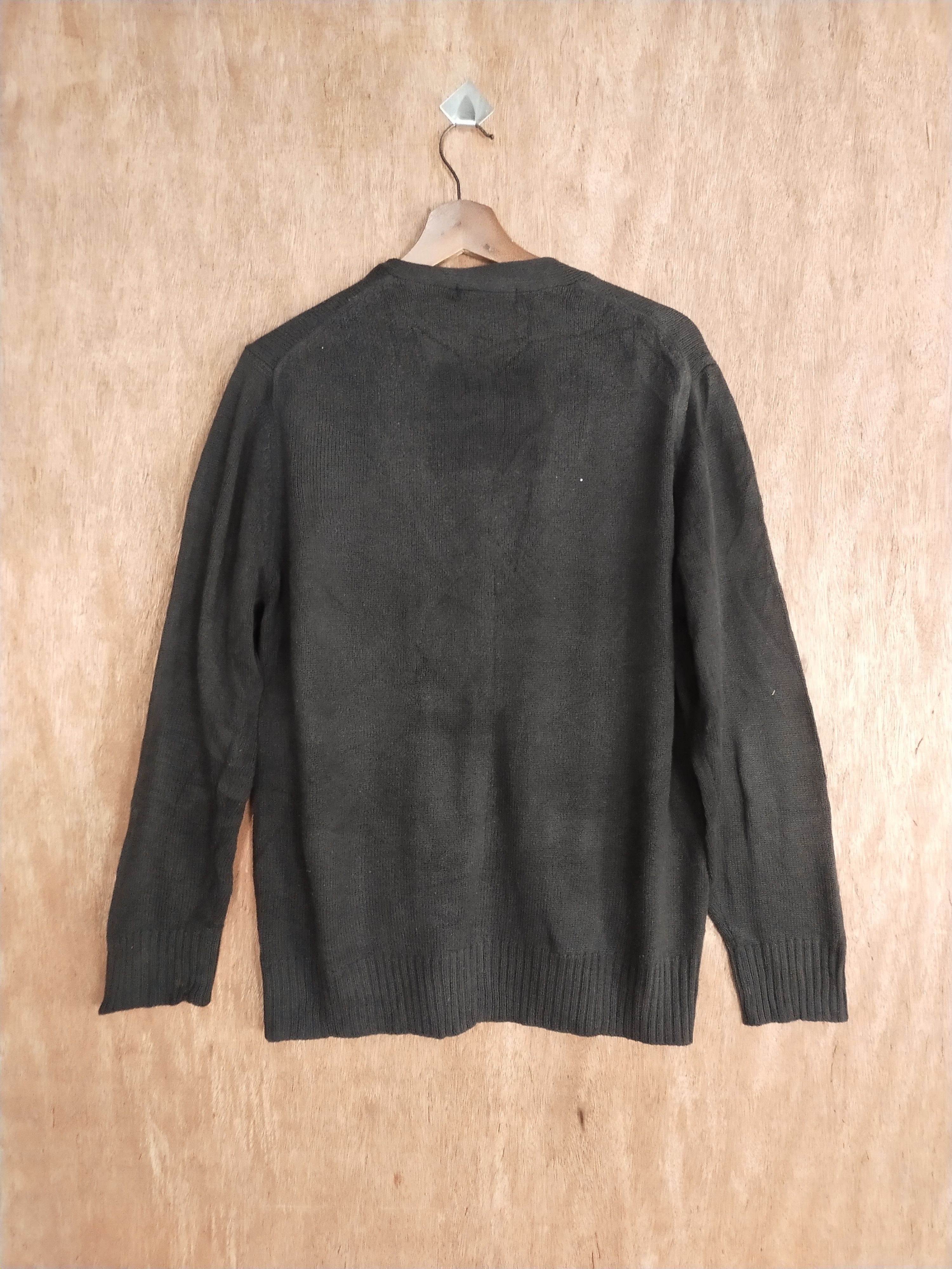 Vintage Elf Mode black faded cardigan knitwear japan #S044 Size US L / EU 52-54 / 3 - 10 Thumbnail