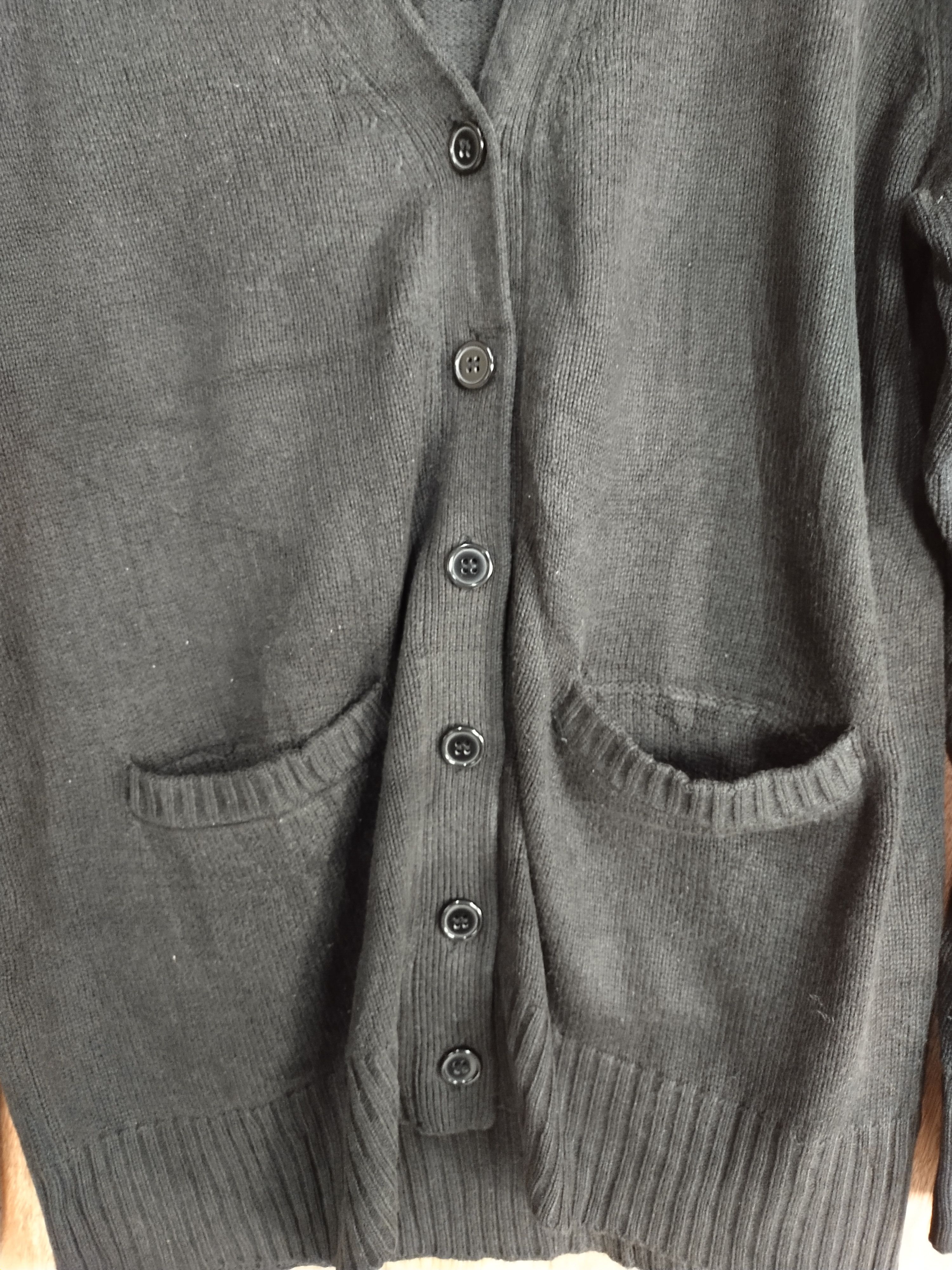 Vintage Elf Mode black faded cardigan knitwear japan #S044 Size US L / EU 52-54 / 3 - 8 Thumbnail