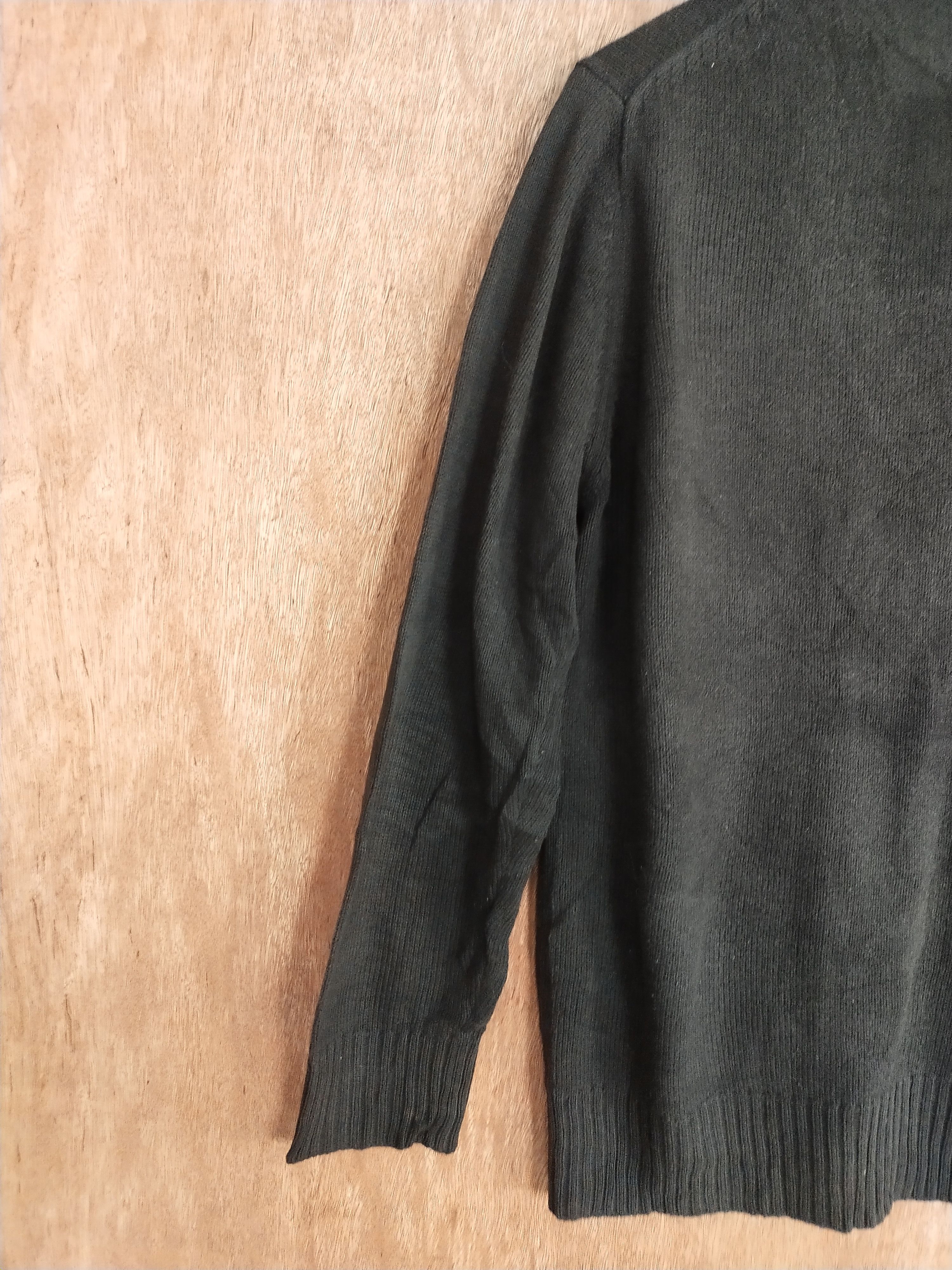 Vintage Elf Mode black faded cardigan knitwear japan #S044 Size US L / EU 52-54 / 3 - 11 Thumbnail