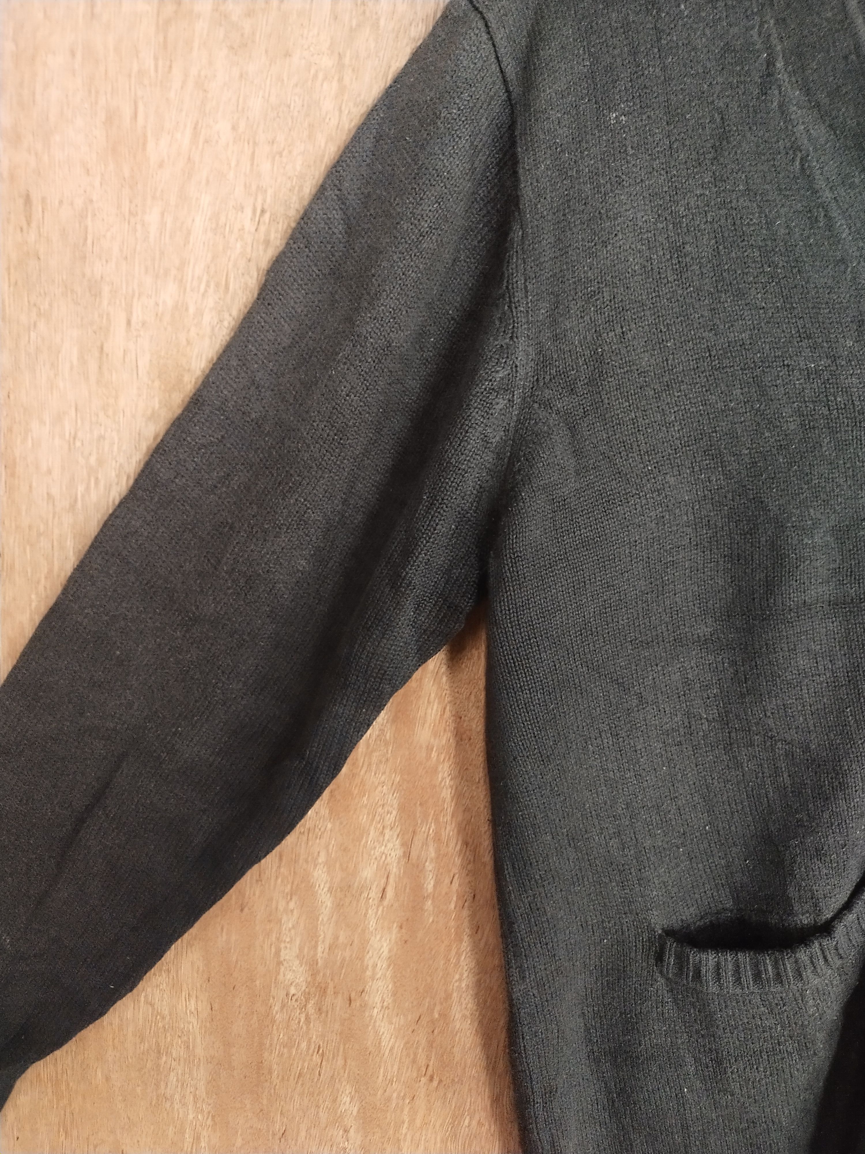 Vintage Elf Mode black faded cardigan knitwear japan #S044 Size US L / EU 52-54 / 3 - 5 Thumbnail