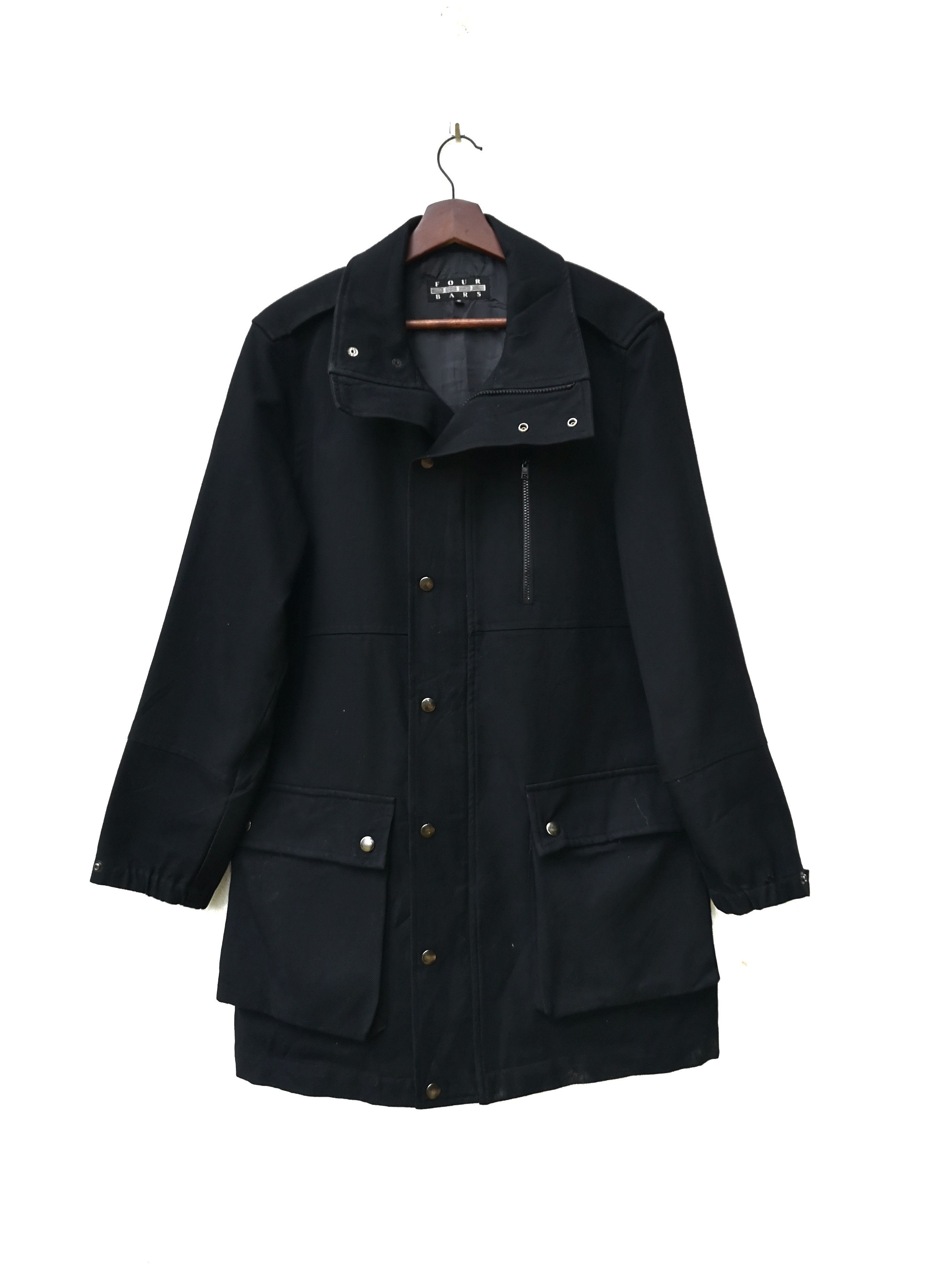 Autumn Cashmere FourBars DenimWorkwear Jacket Double Pocket ZipSnap Button Size M / US 6-8 / IT 42-44 - 1 Thumbnail