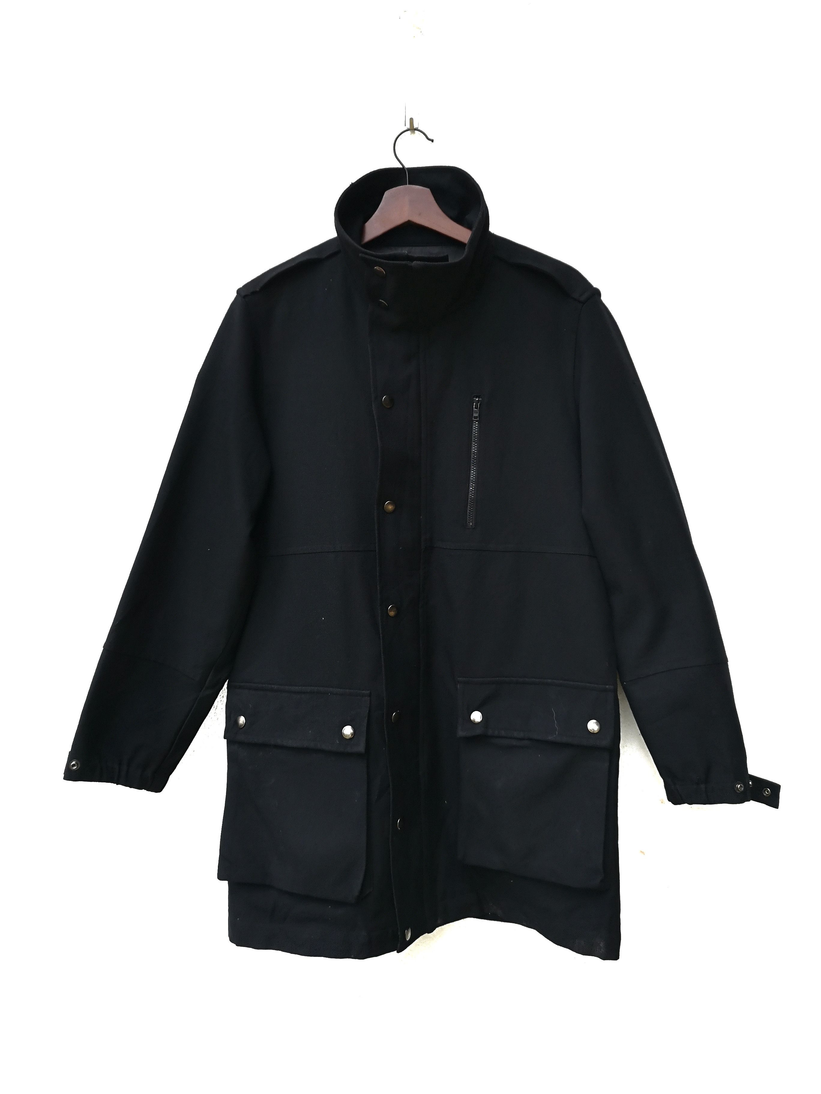 Autumn Cashmere FourBars DenimWorkwear Jacket Double Pocket ZipSnap Button Size M / US 6-8 / IT 42-44 - 2 Thumbnail