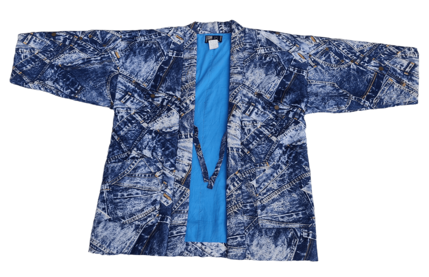 Vintage Hang Ten Kimono Jacket Cardigan Overprint Design