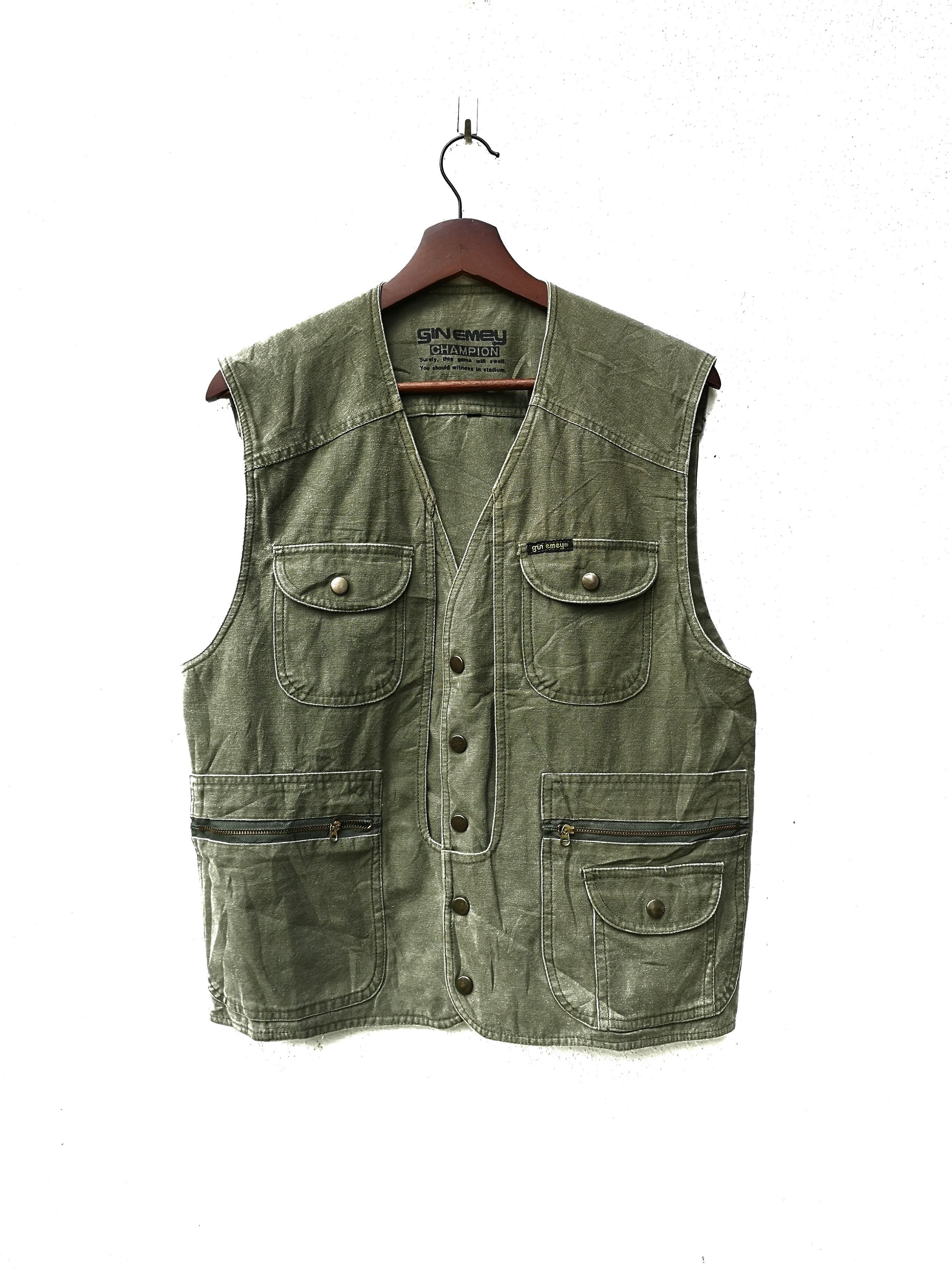 Japanese Brand Japanese Brand Gin Emey Multi Pockets Fishing Vest Jacket Size US M / EU 48-50 / 2 - 1 Thumbnail