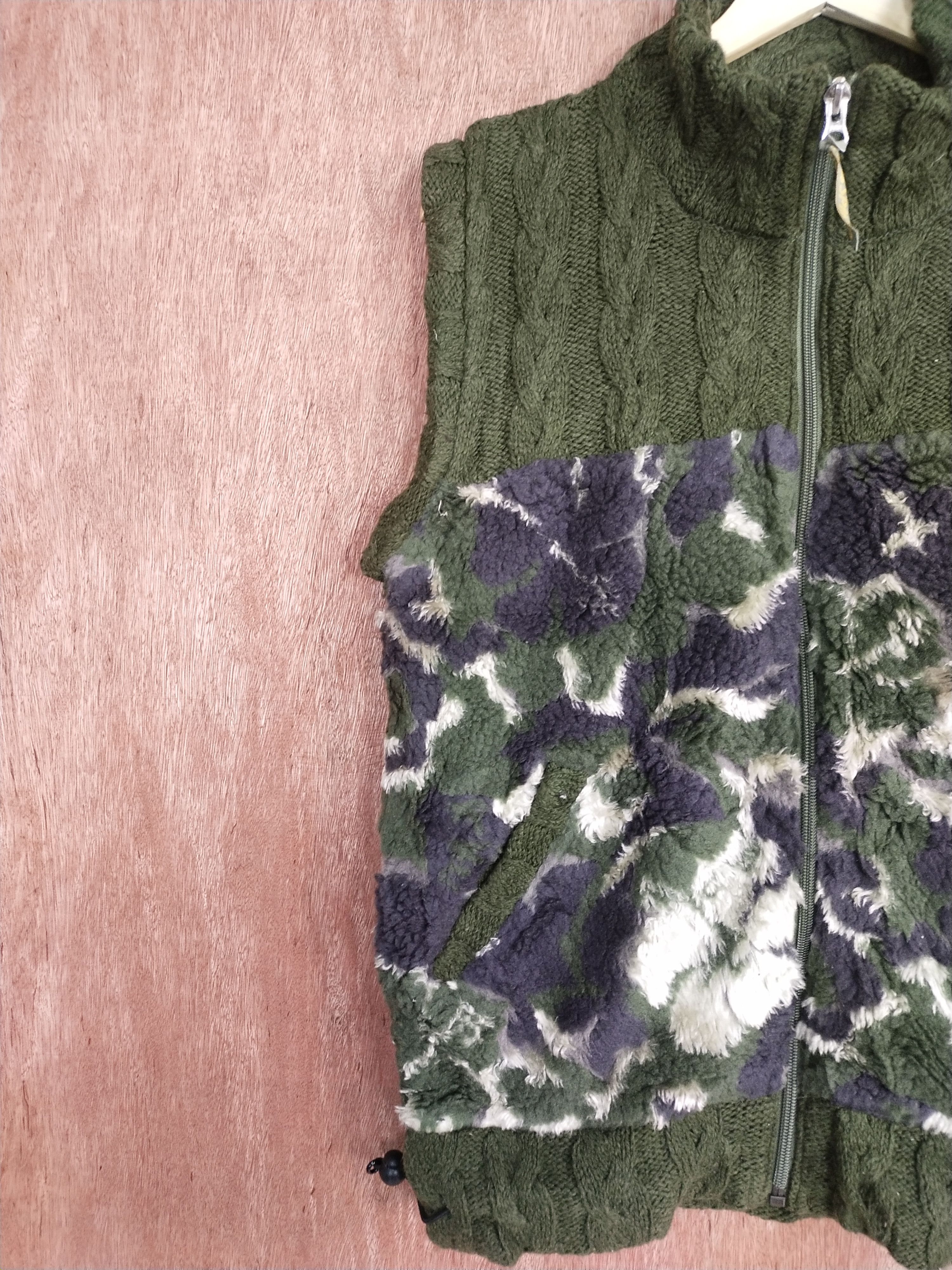 Aran Isles Knitwear × Japanese Brand Ryu Sports cardigan cable knitwear dark green #S191 Size US M / EU 48-50 / 2 - 5 Thumbnail