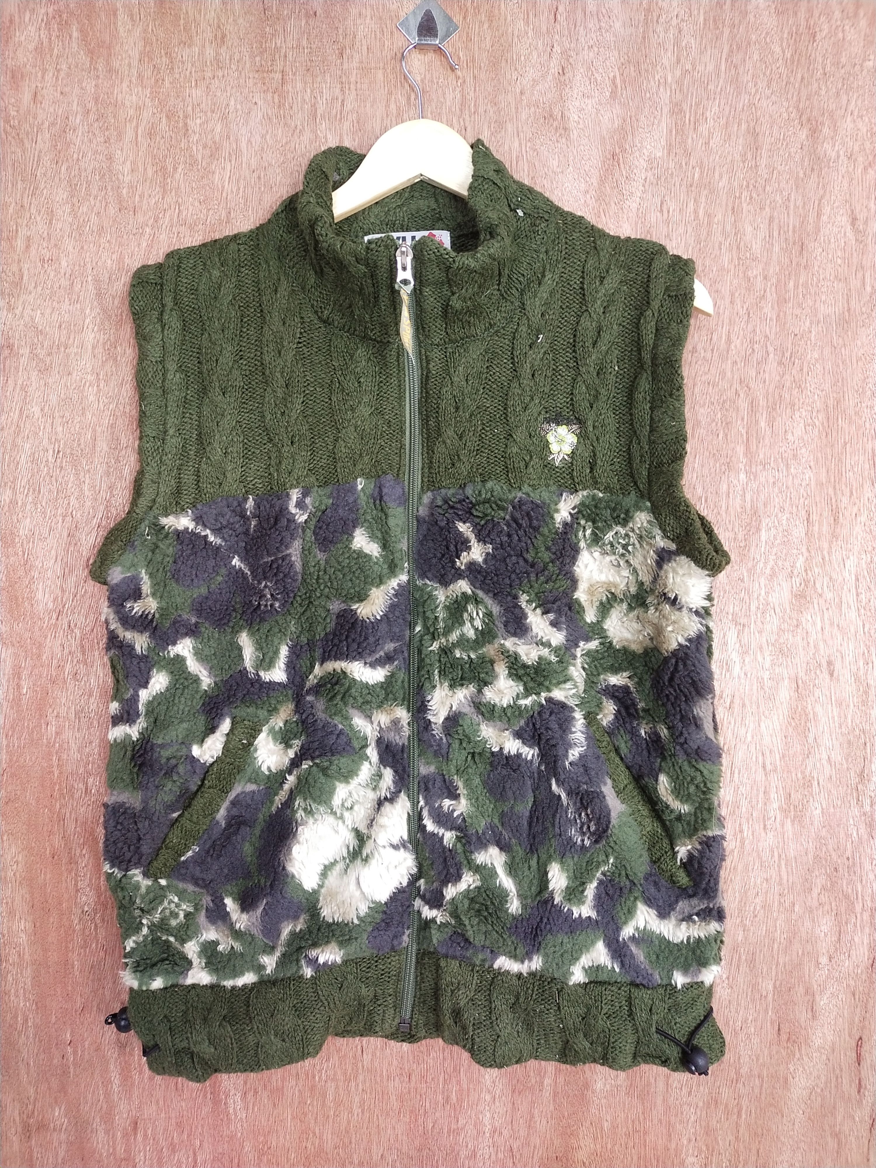 Aran Isles Knitwear × Japanese Brand Ryu Sports cardigan cable knitwear dark green #S191 Size US M / EU 48-50 / 2 - 1 Thumbnail