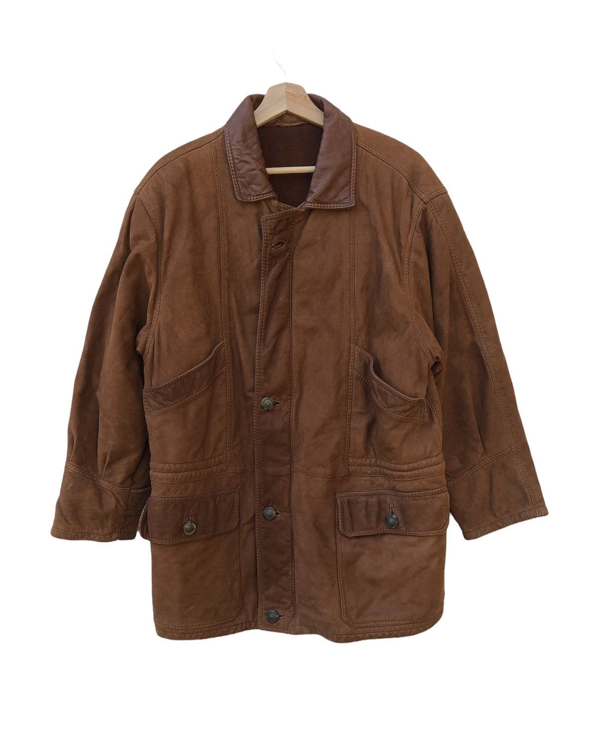 Leather Vintage Leather Jacket Multi Pocket Made in Italy Size US L / EU 52-54 / 3 - 1 Thumbnail