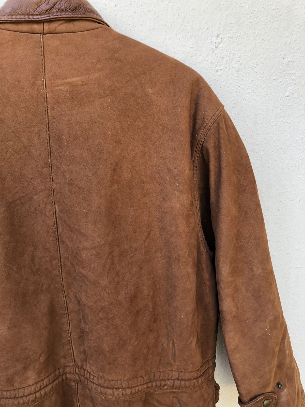 Leather Vintage Leather Jacket Multi Pocket Made in Italy Size US L / EU 52-54 / 3 - 7 Thumbnail