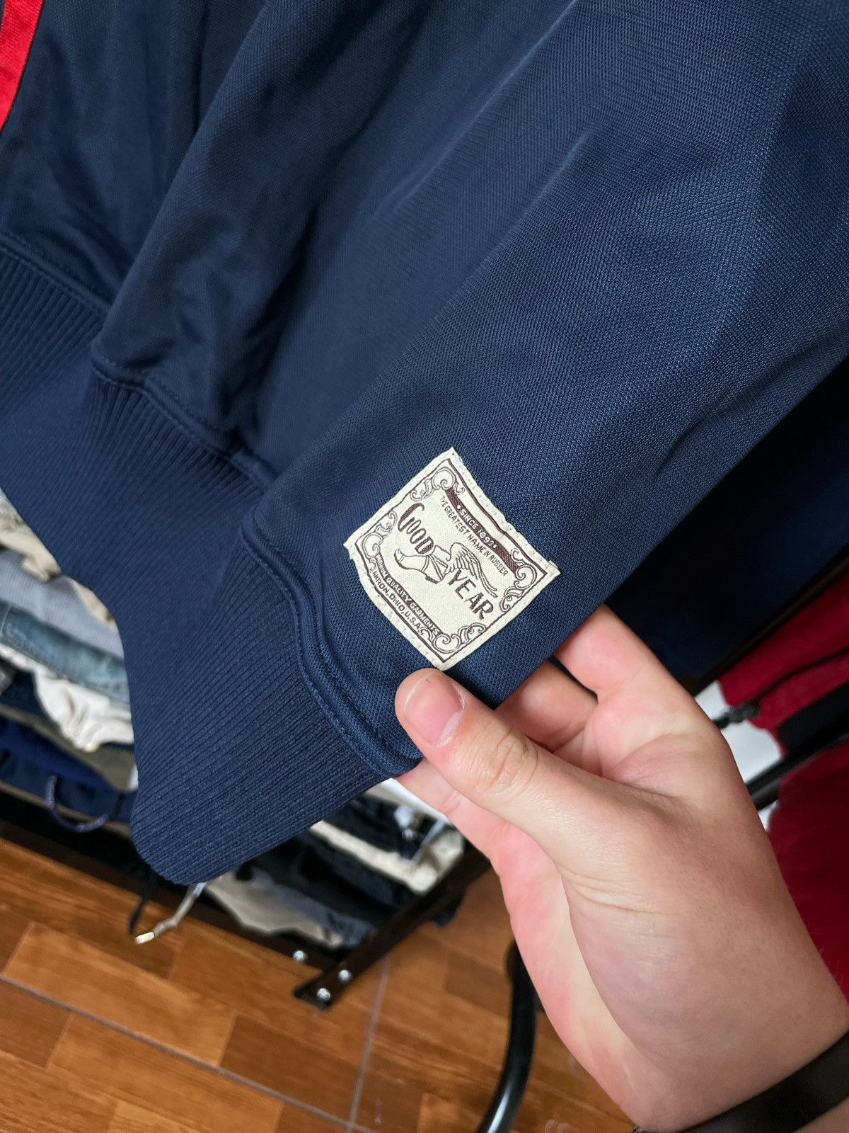 Sports Specialties × Vintage Goodyear Men’s Tricot Jacket Wellston Size US L / EU 52-54 / 3 - 6 Thumbnail