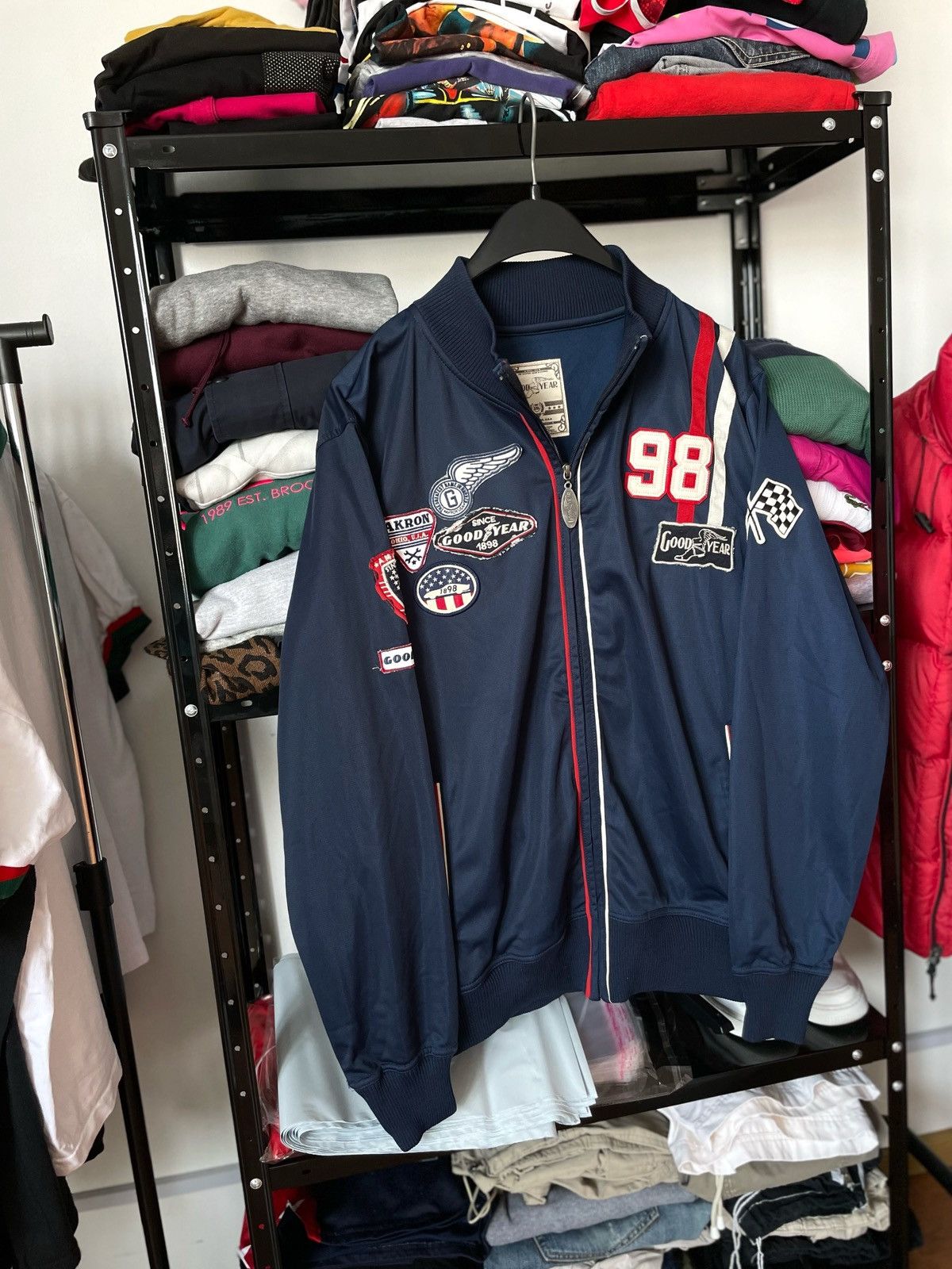 Sports Specialties × Vintage Goodyear Men’s Tricot Jacket Wellston Size US L / EU 52-54 / 3 - 2 Thumbnail
