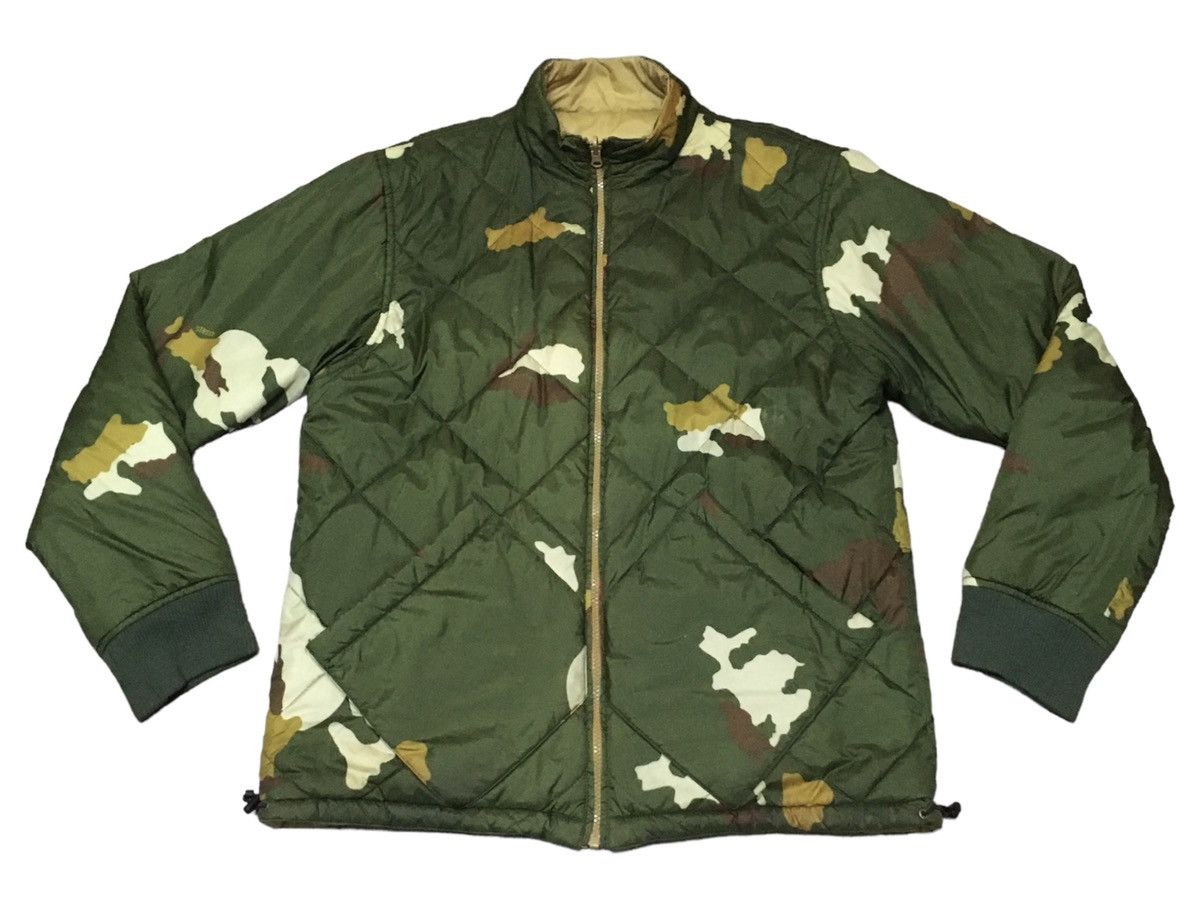 image of Archival Clothing x Dupont Vintage Stussy X Dupont Reversible Puffer Jacket 2000S in Army Green (Si