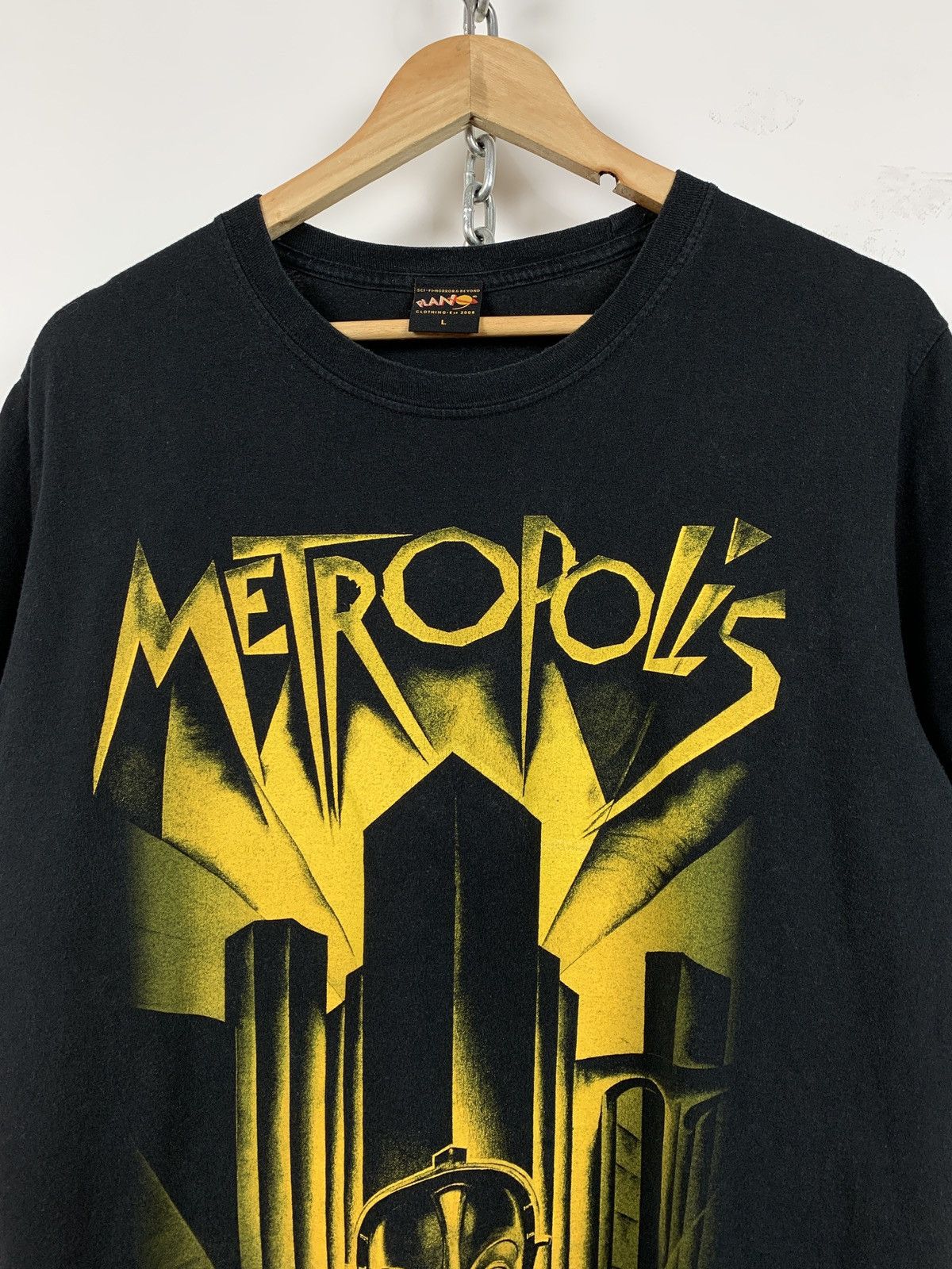 Vintage Vintage Metropolis Movie Black T-Shirt Size US L / EU 52-54 / 3 - 4 Thumbnail