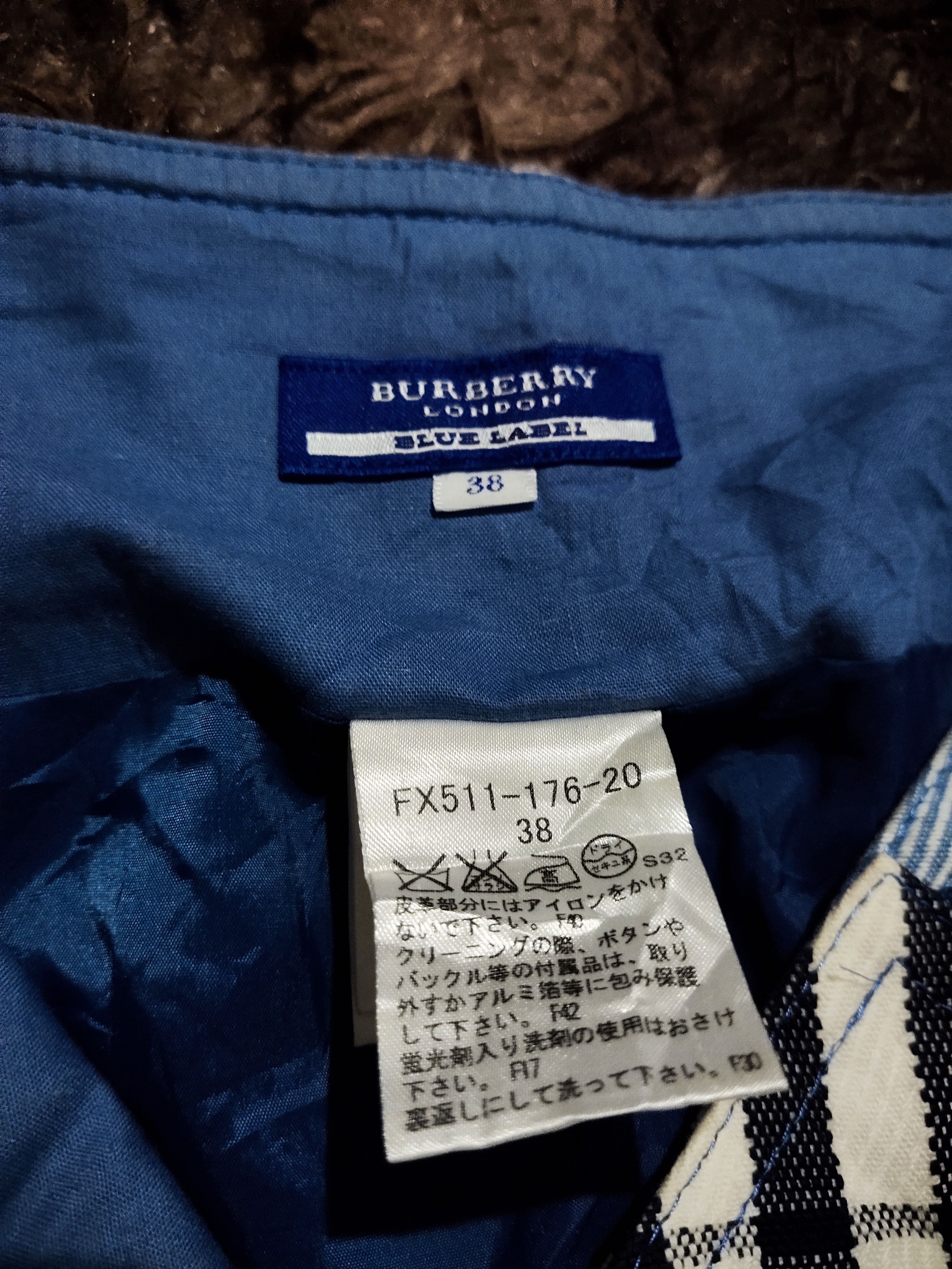 Burberry blue nova check mini skirt