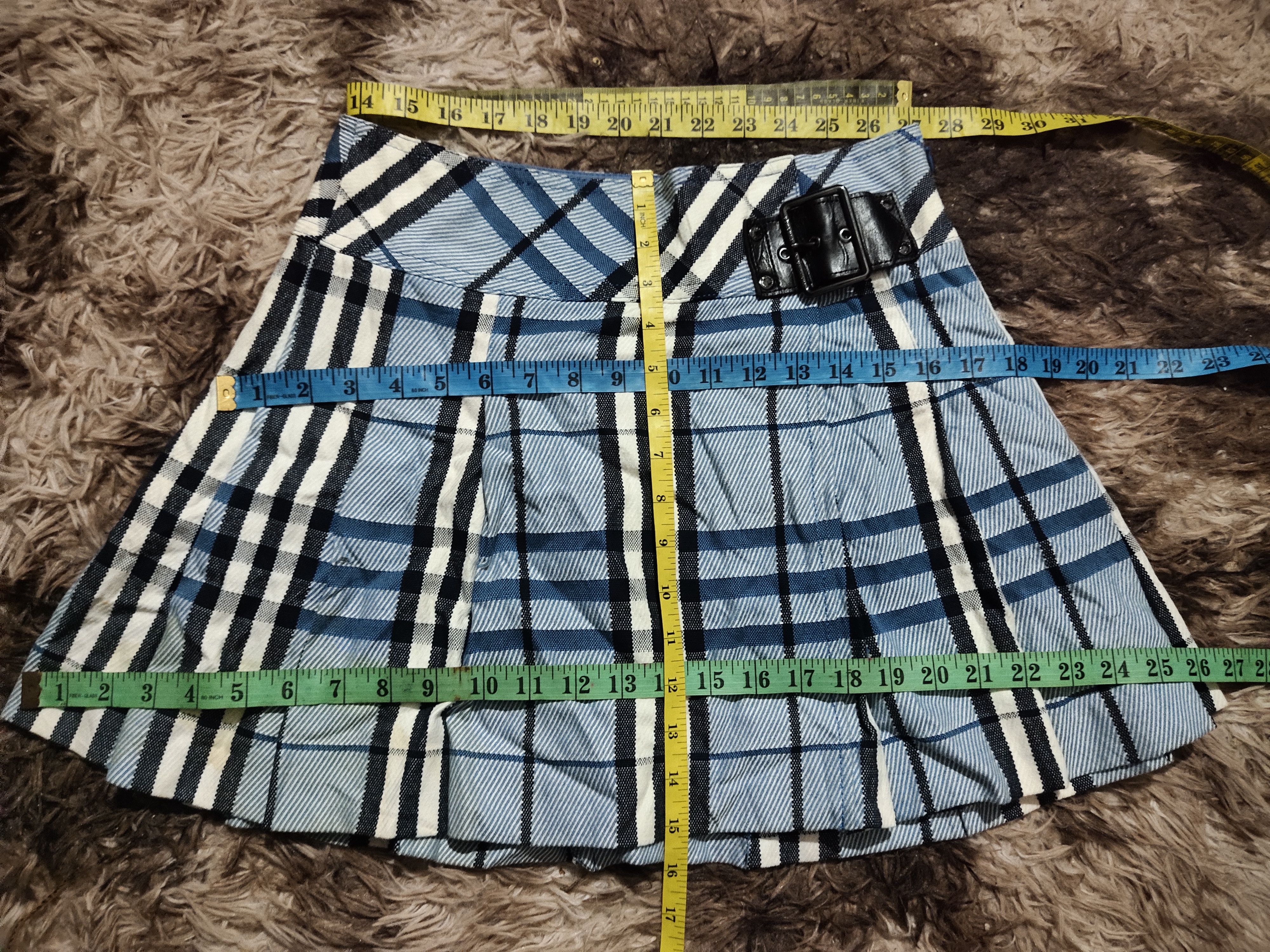 Burberry blue nova check mini skirt